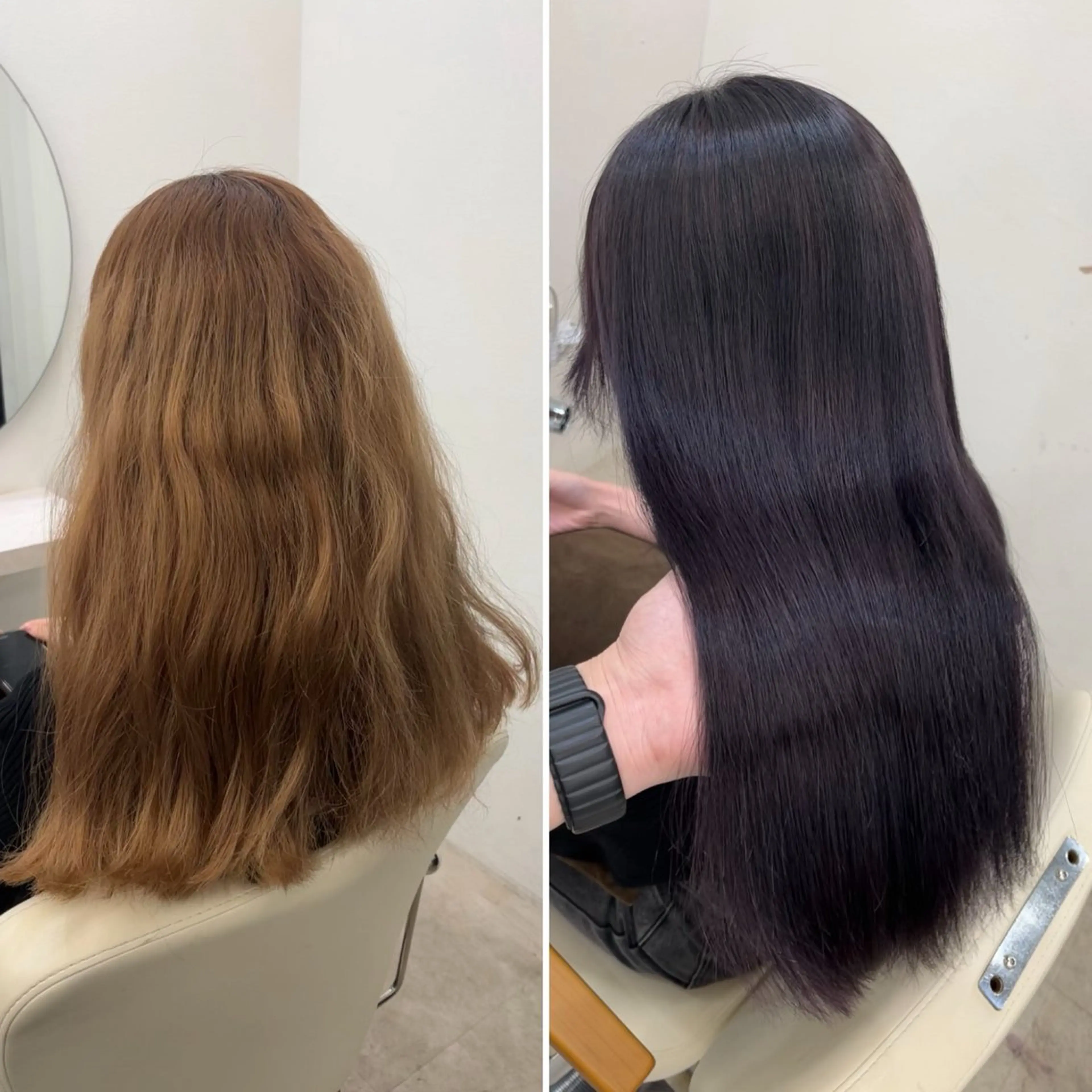 ロング カット ヘアカラー 縮毛矯正 トリートメント 髪質改善/縮毛矯正 梅田茶屋町/西尾祐作のヘアスタイル