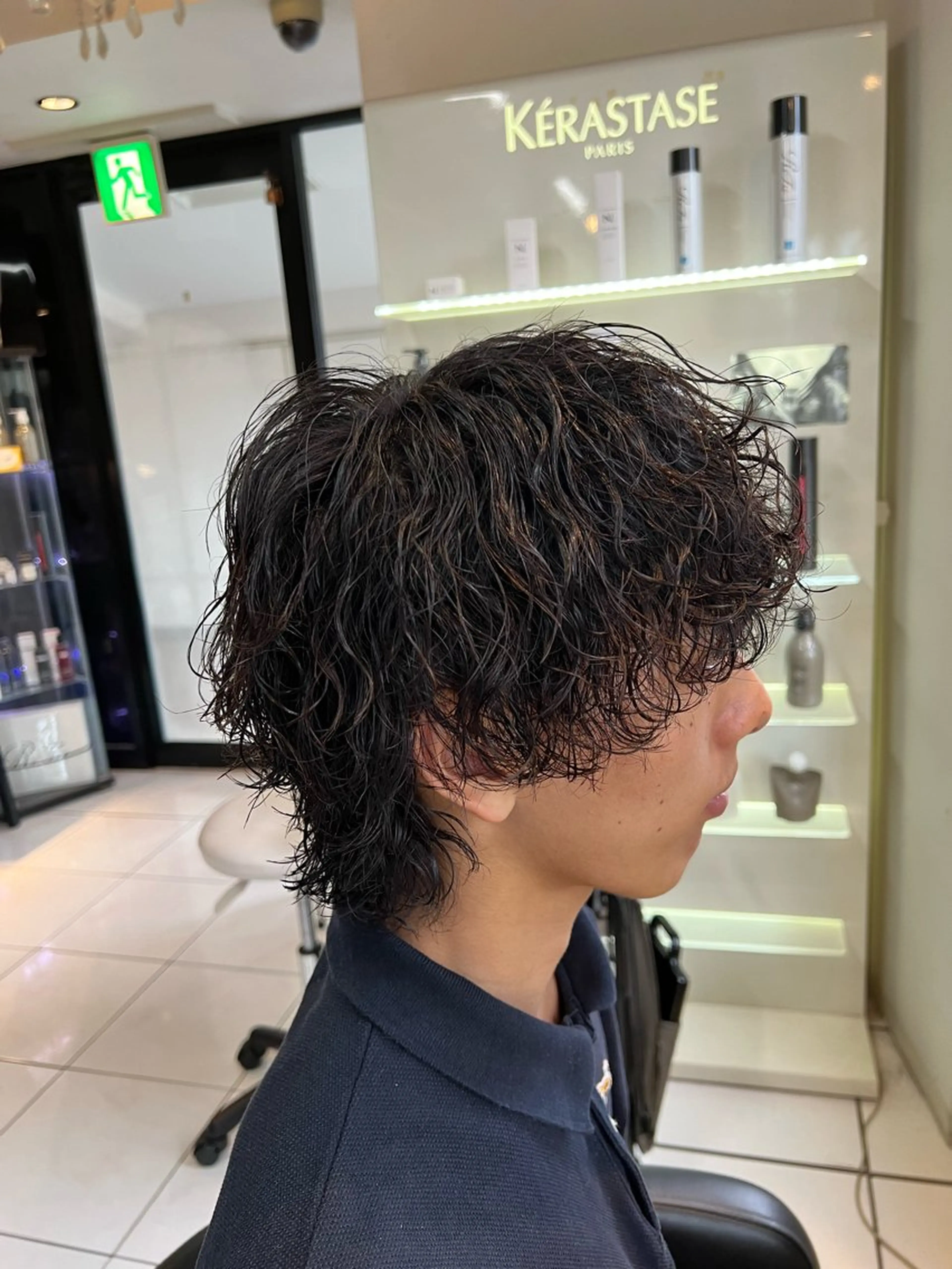 パーマ メンズ センターパート フェードカット カルマパーマ マッシュ メンズパーマ カット パーマ パーマ特化美容師 茂木広幸のヘアスタイル