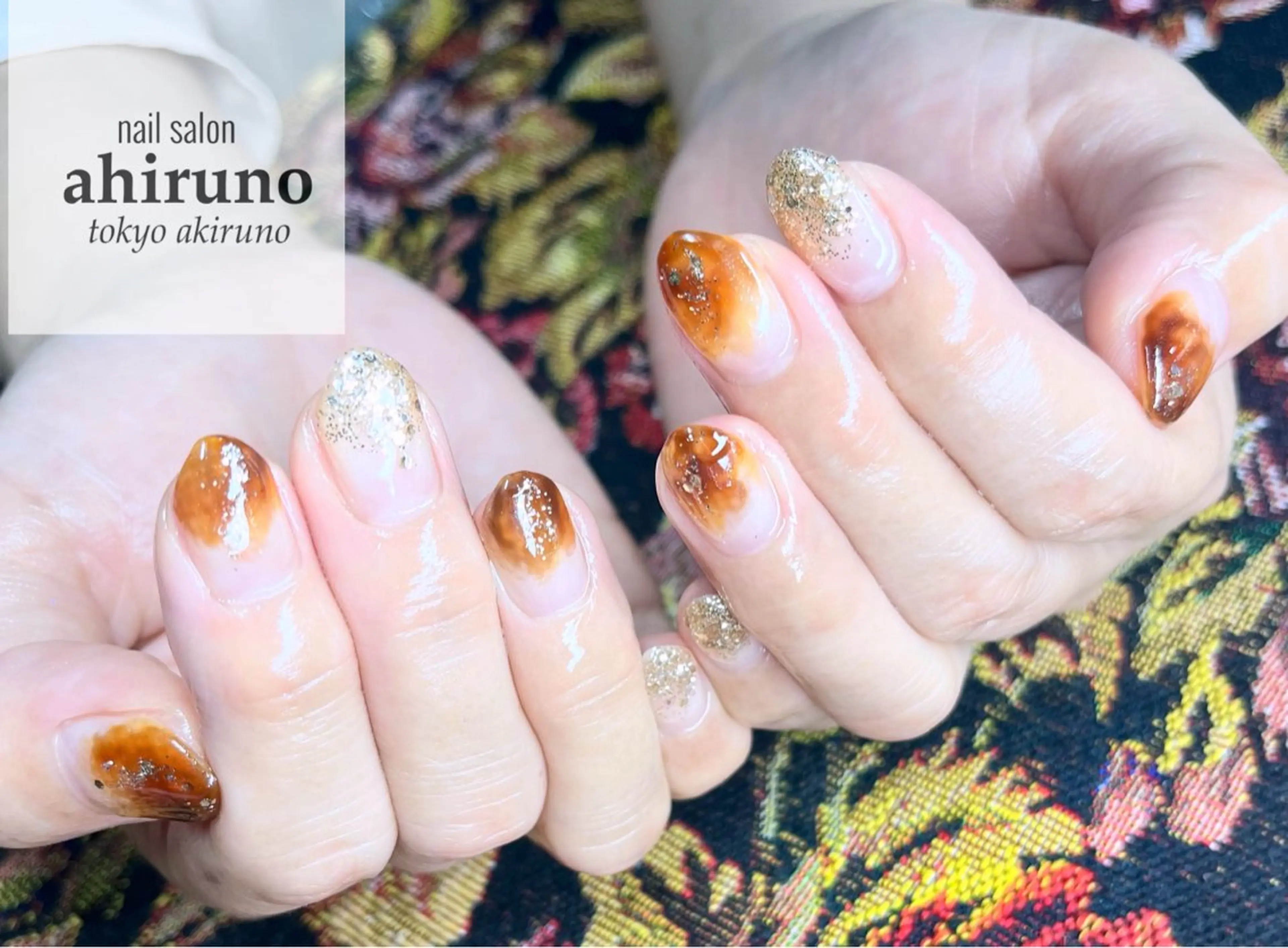 ネイル べっ甲ネイル ショートネイル ハンドネイル ａｈｉｒｕｎｏ ✿ ｙｕiのネイルデザイン