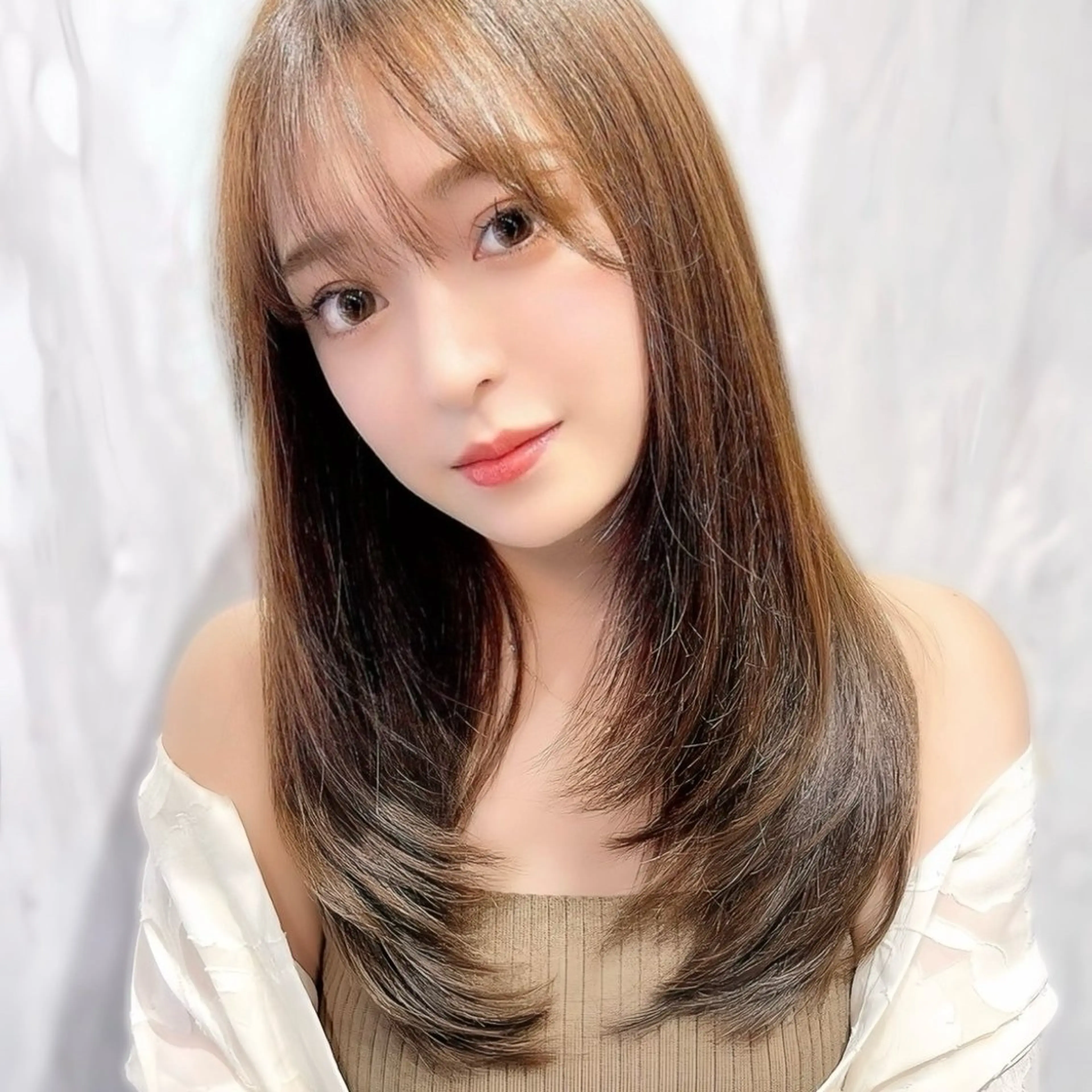 ロング カット ヘアカラー トリートメント ボブ・韓国レイヤー・ くびれボブ・内藤康太のヘアスタイル