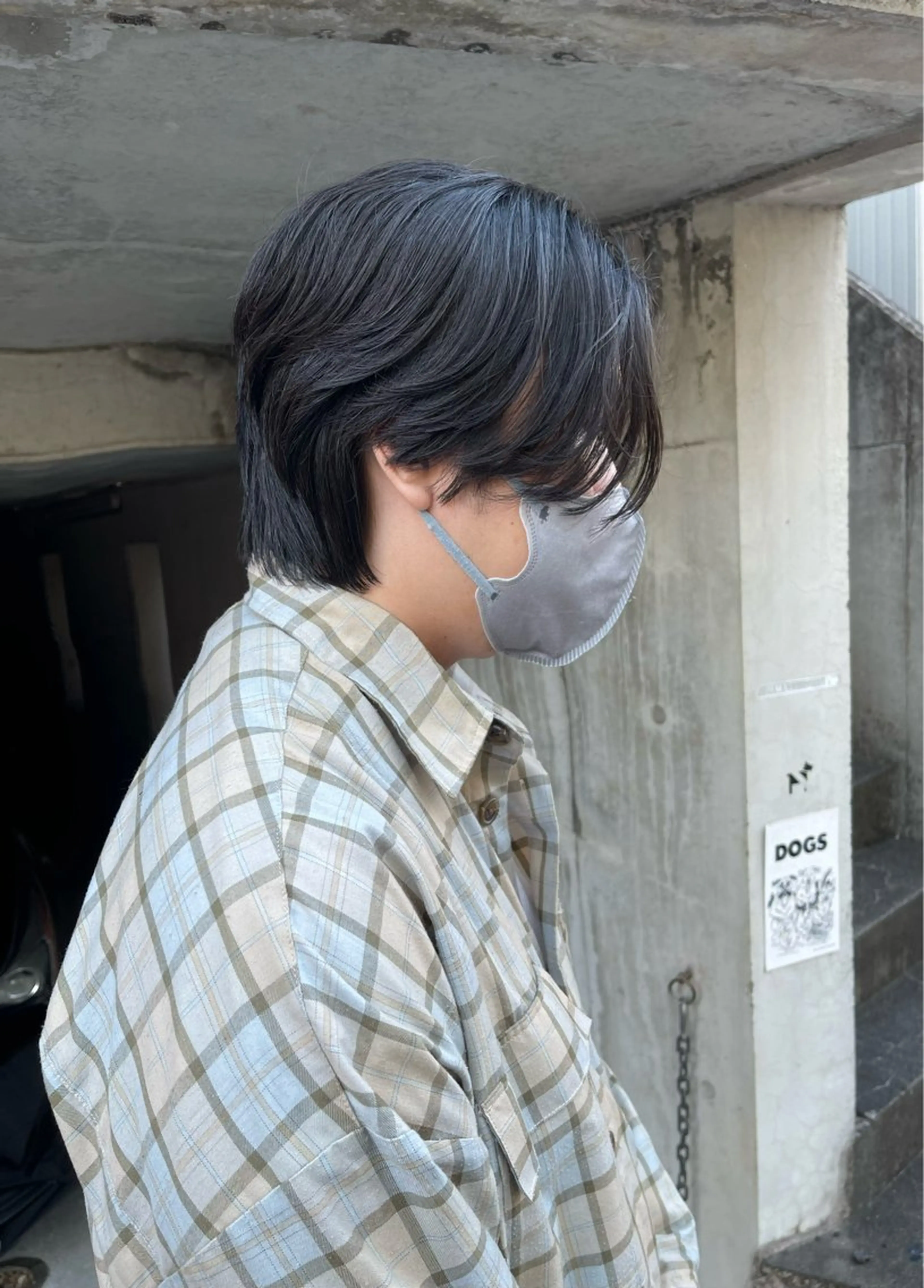 メンズ センターパート マッシュウルフ マッシュ メンズウルフカット ウルフカット ボブ/レイヤー /河内温太のヘアスタイル