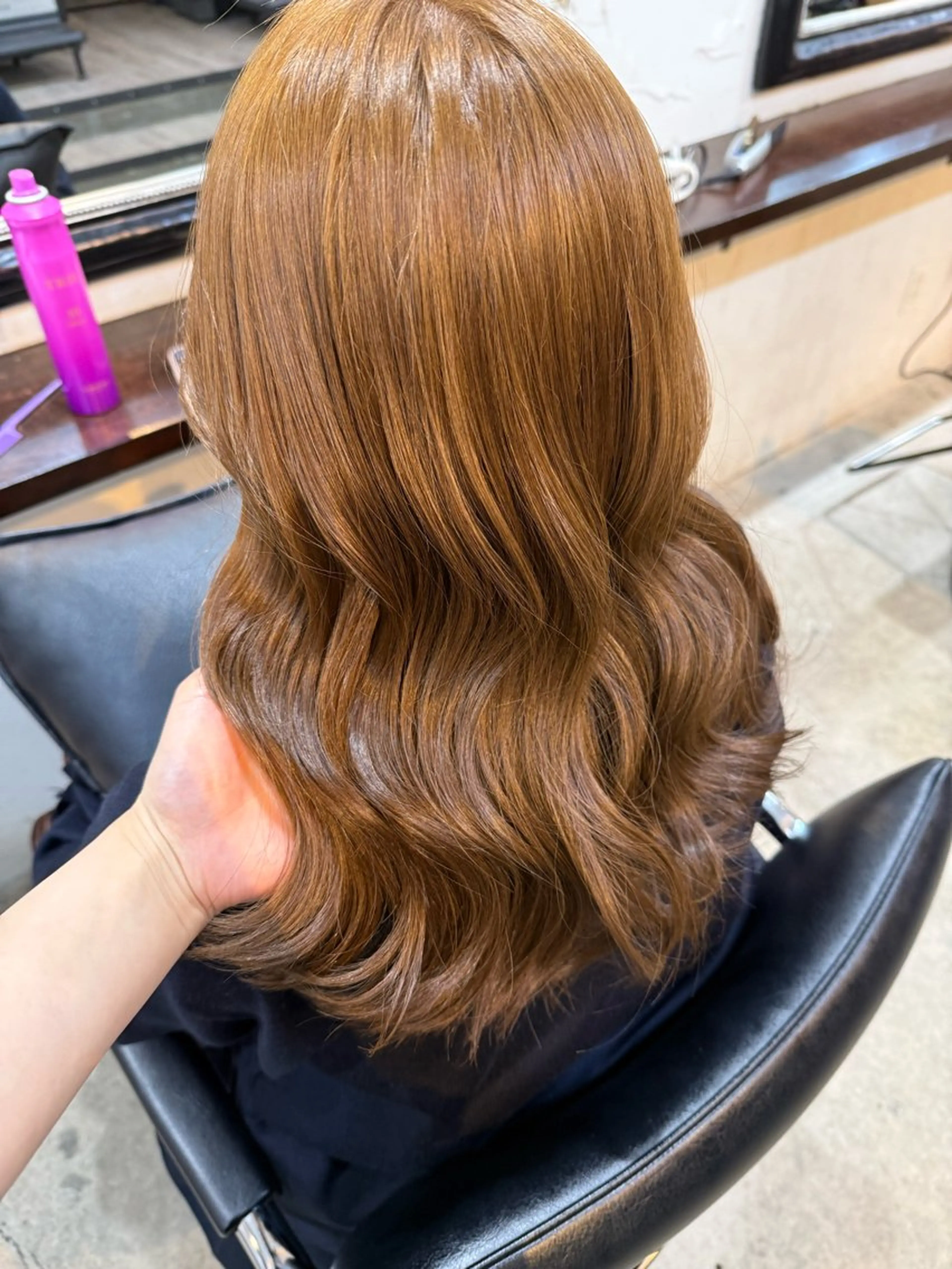 セミロング カラー ベージュカラー ブラウンカラー キャラメルブラウン ヘアカラー トリートメント eTONe所属・三條 朋香のヘアスタイル