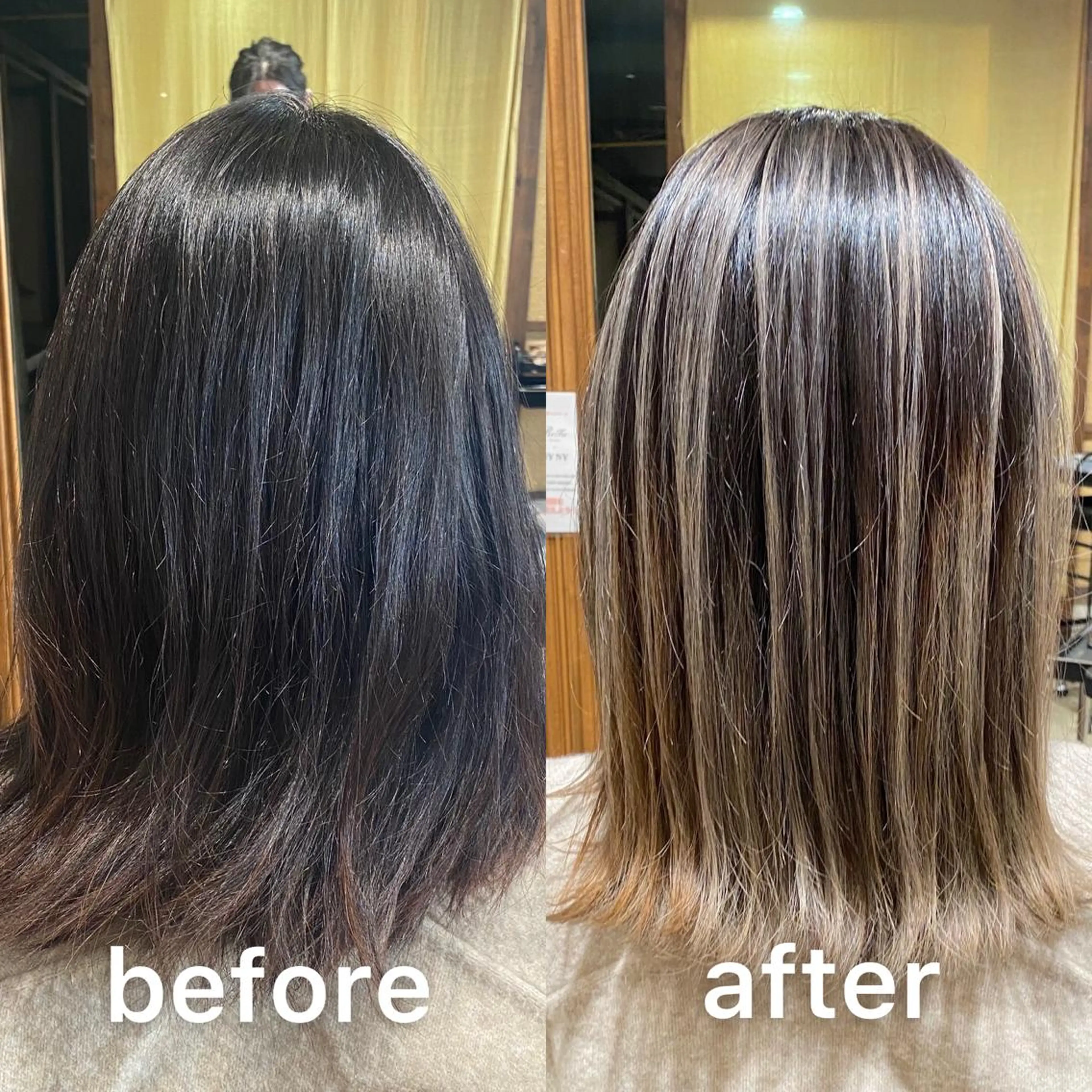 ミディアム カラー 外国人風カラー レイヤーカット カット ヘアカラー KIZU 髪質改善 オカルト怪談のヘアスタイル