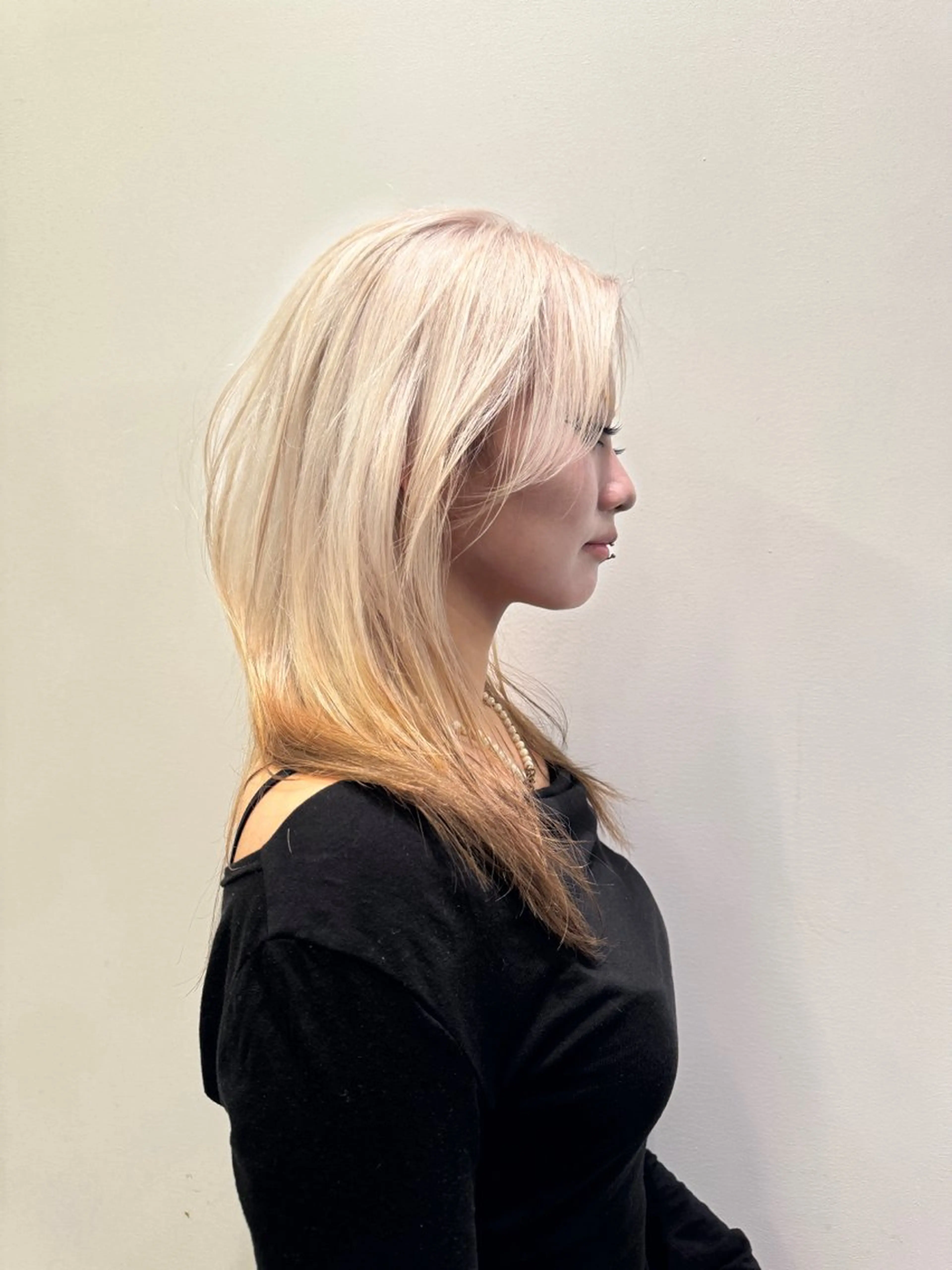 ロング カラー カット ヘアカラー トリートメント だいち/ハイトーン/ デザインカラーのヘアスタイル