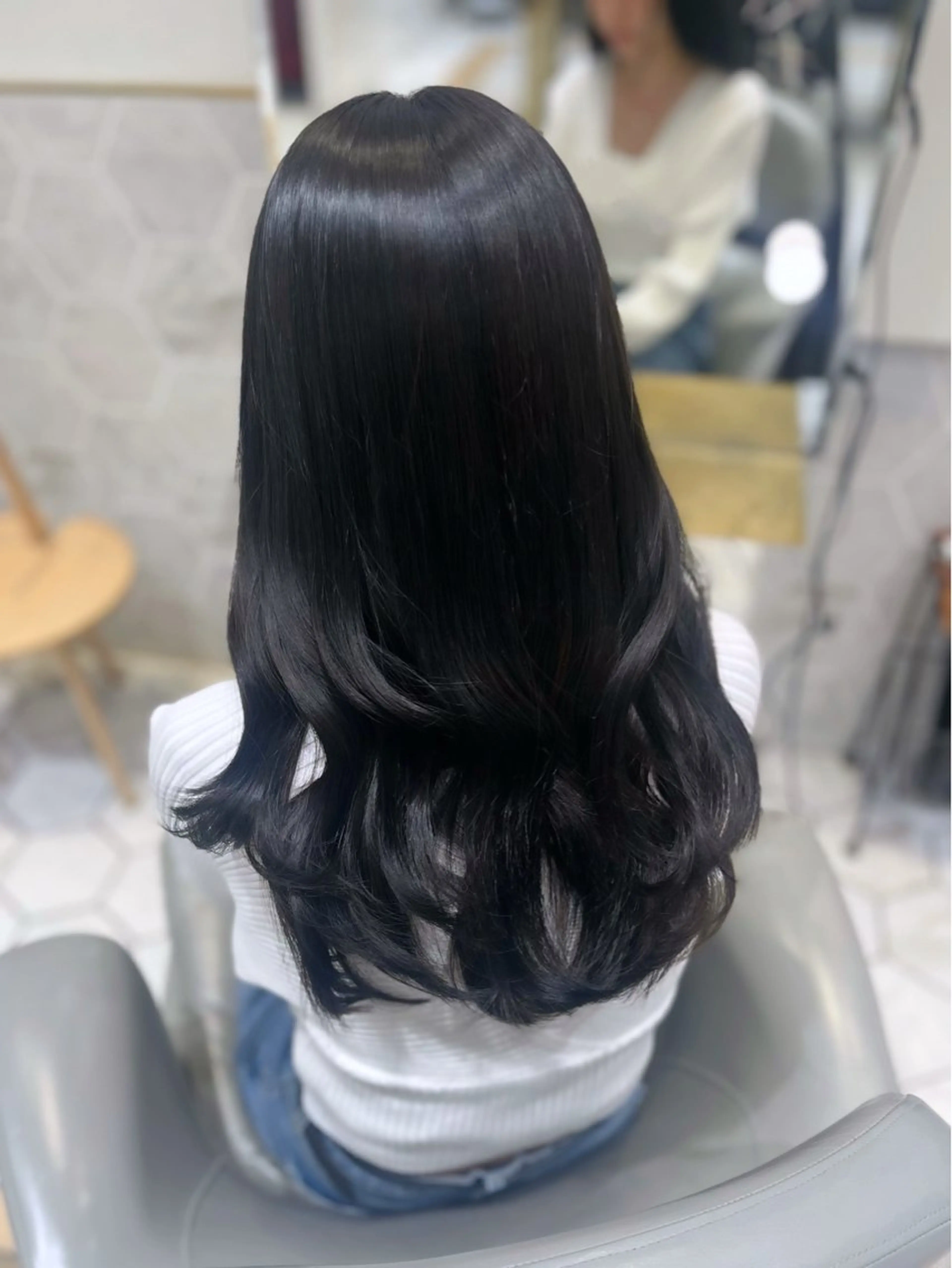 ロング カラー グレージュ ヘアカラー 栄/透明感ツヤカラー /Kahoのヘアスタイル