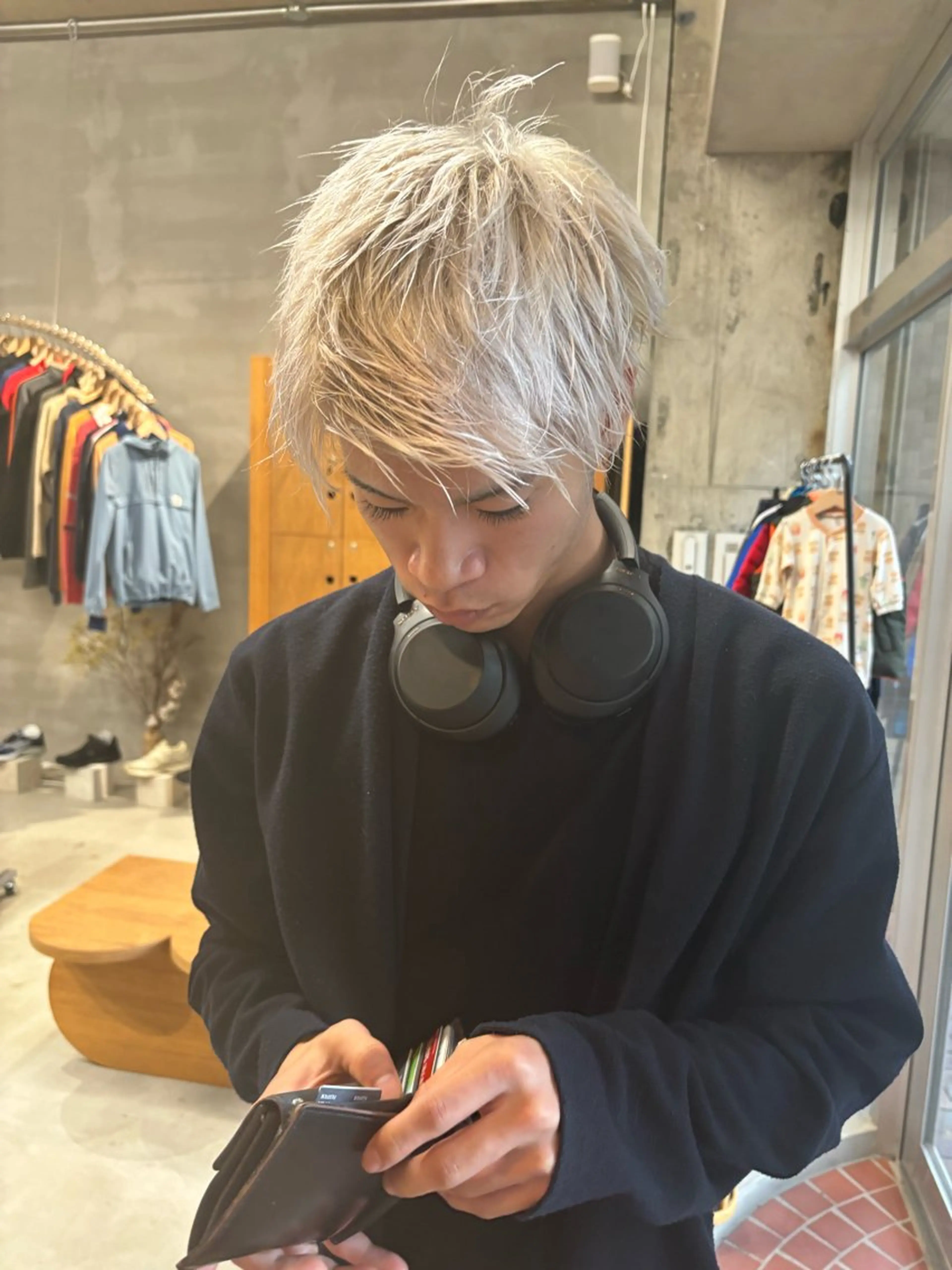 カラー メンズ 縮毛矯正 トリートメント wewe: momoeのヘアスタイル