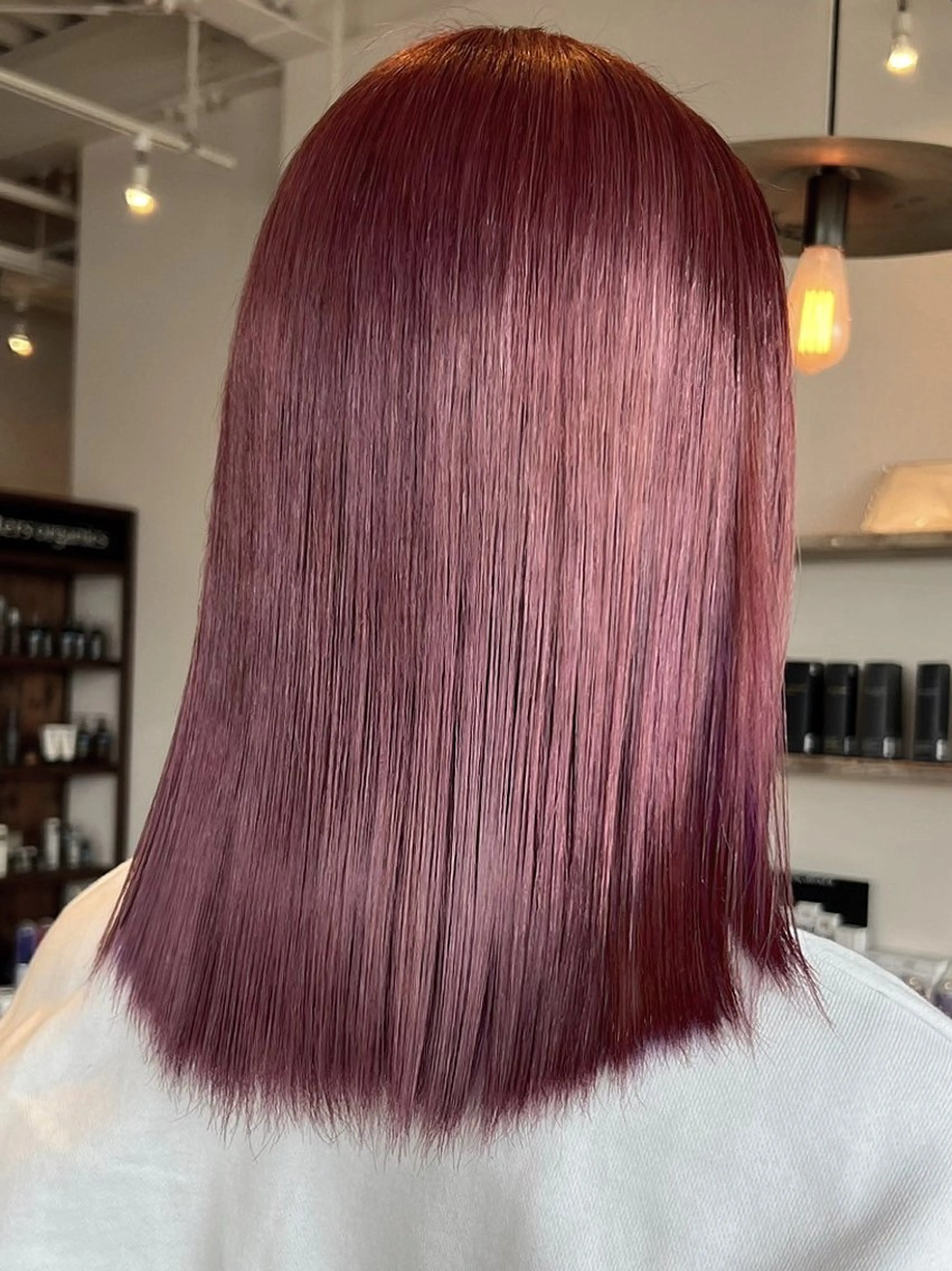 ミディアム カラー カット ヘアカラー トリートメント 岸下 理緒のヘアスタイル