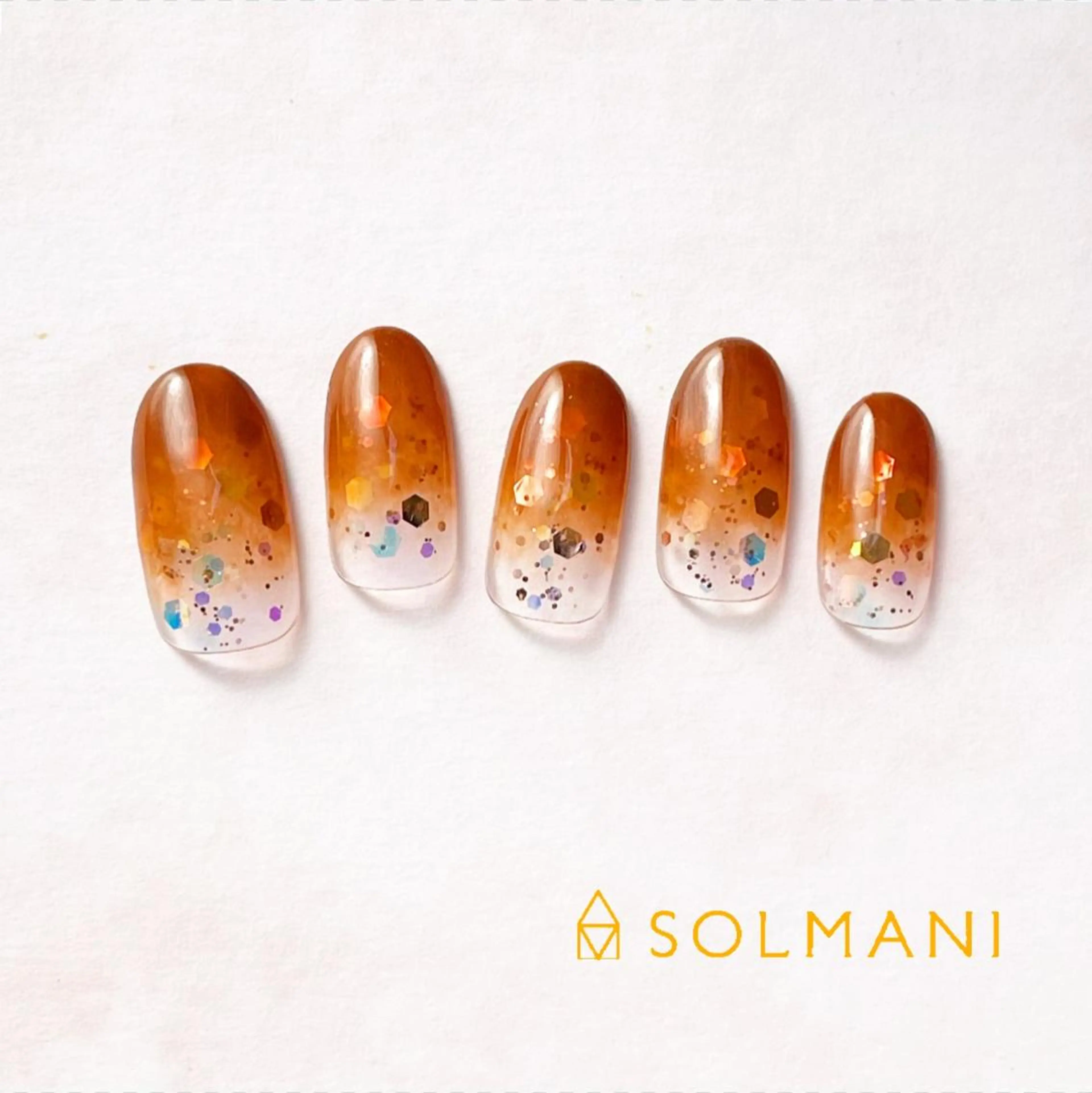 ネイル オーロラネイル グラデーション ホログラムネイル SOLMANI 予約担当のネイルデザイン