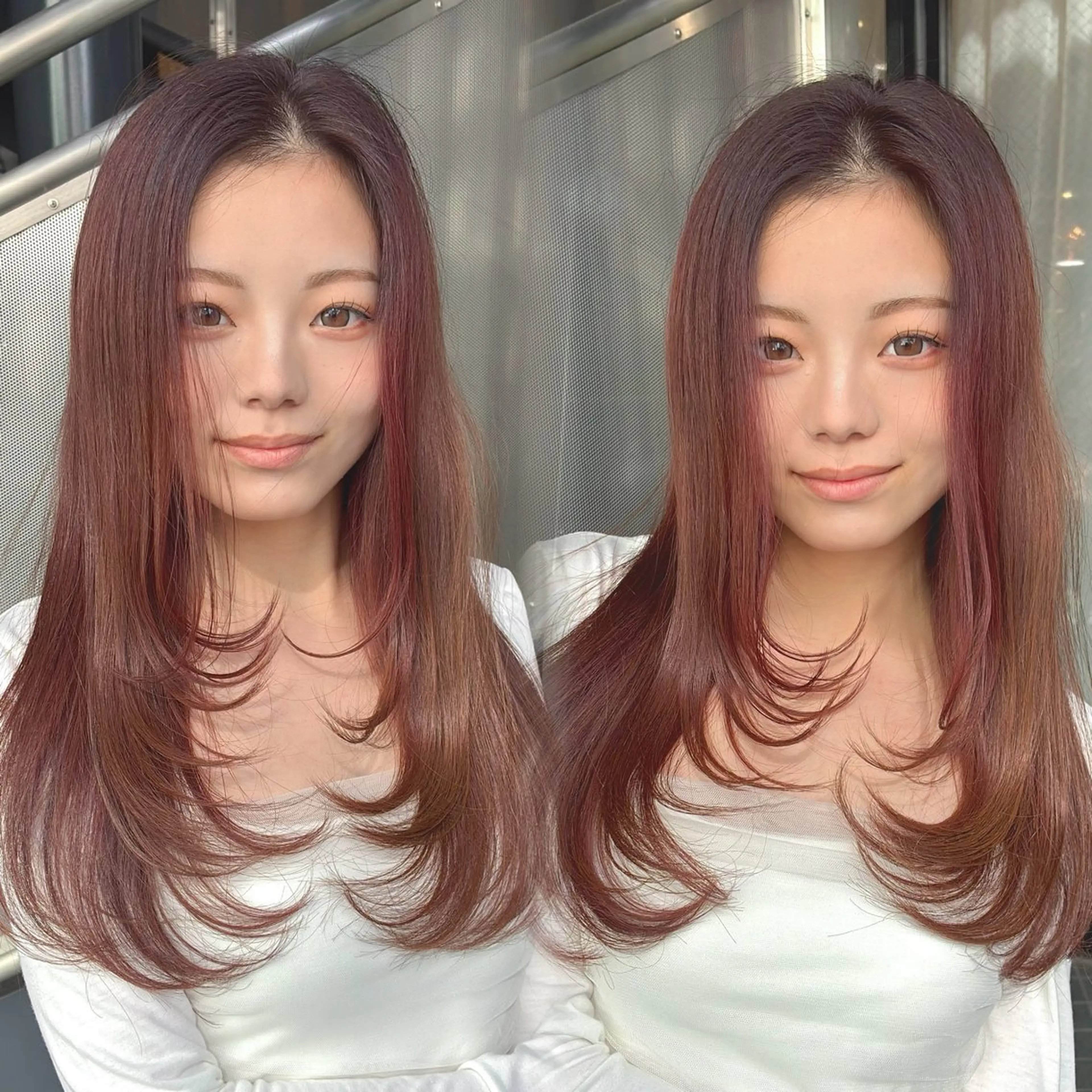 ロング レイヤーカット ロング カット ヘアカラー calna 古賀 菜摘のヘアスタイル