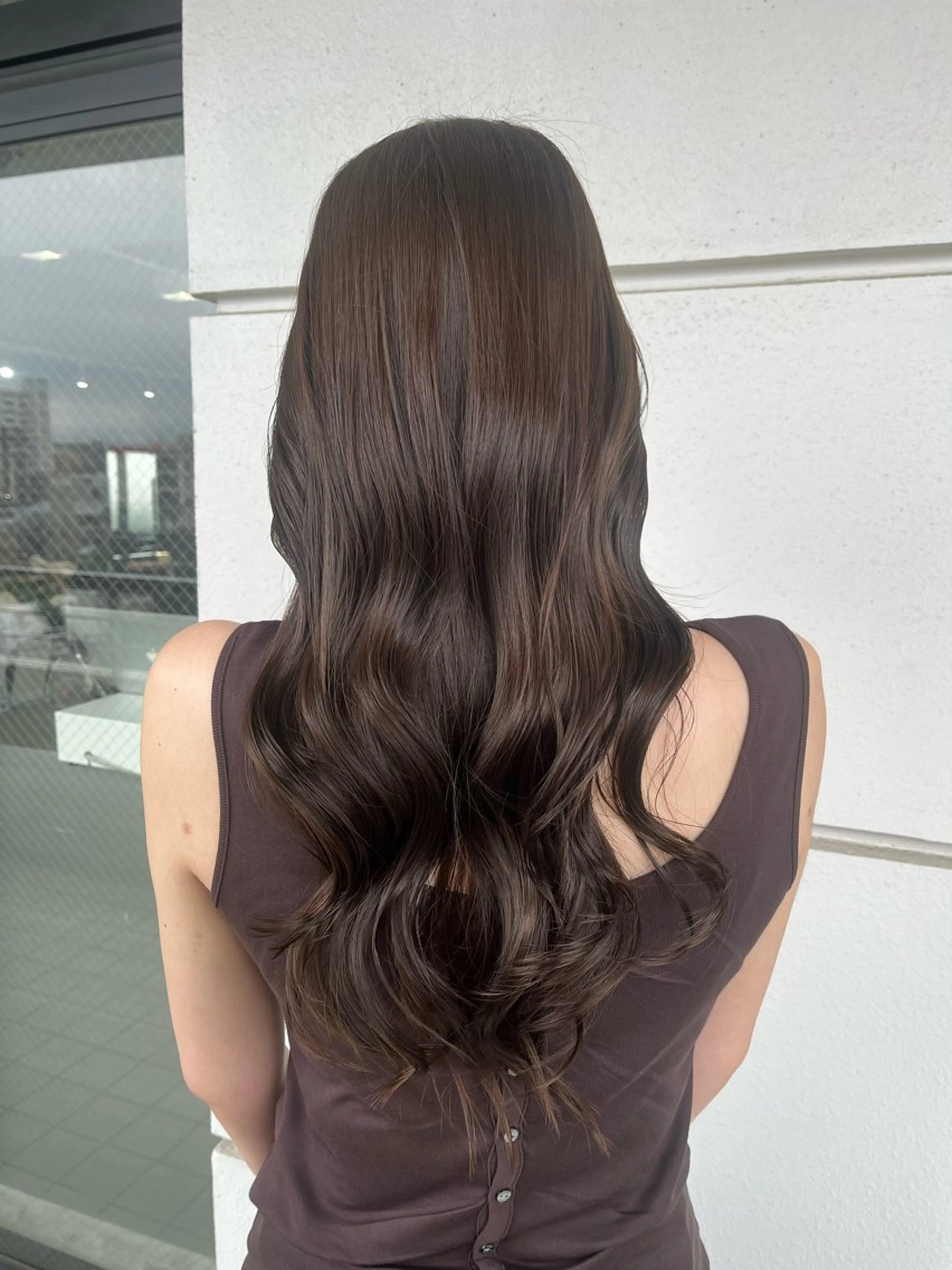 ロング カット ヘアカラー トリートメント 髪質改善×韓国ヘア 🫧天神美容室のヘアスタイル