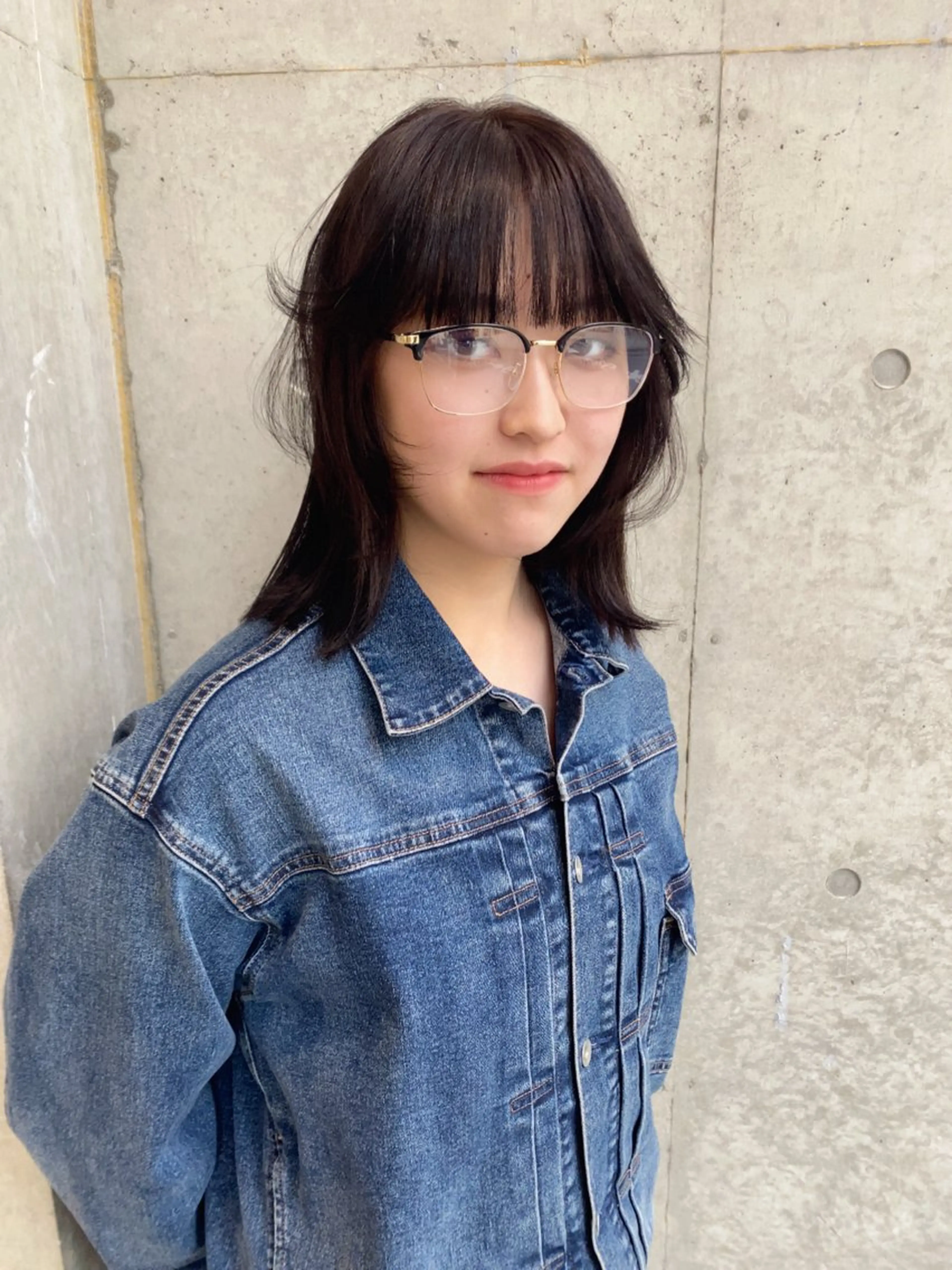 ミディアム カラー カット ヘアカラー トリートメント レイヤー/柔色 カラー/SAkiのヘアスタイル