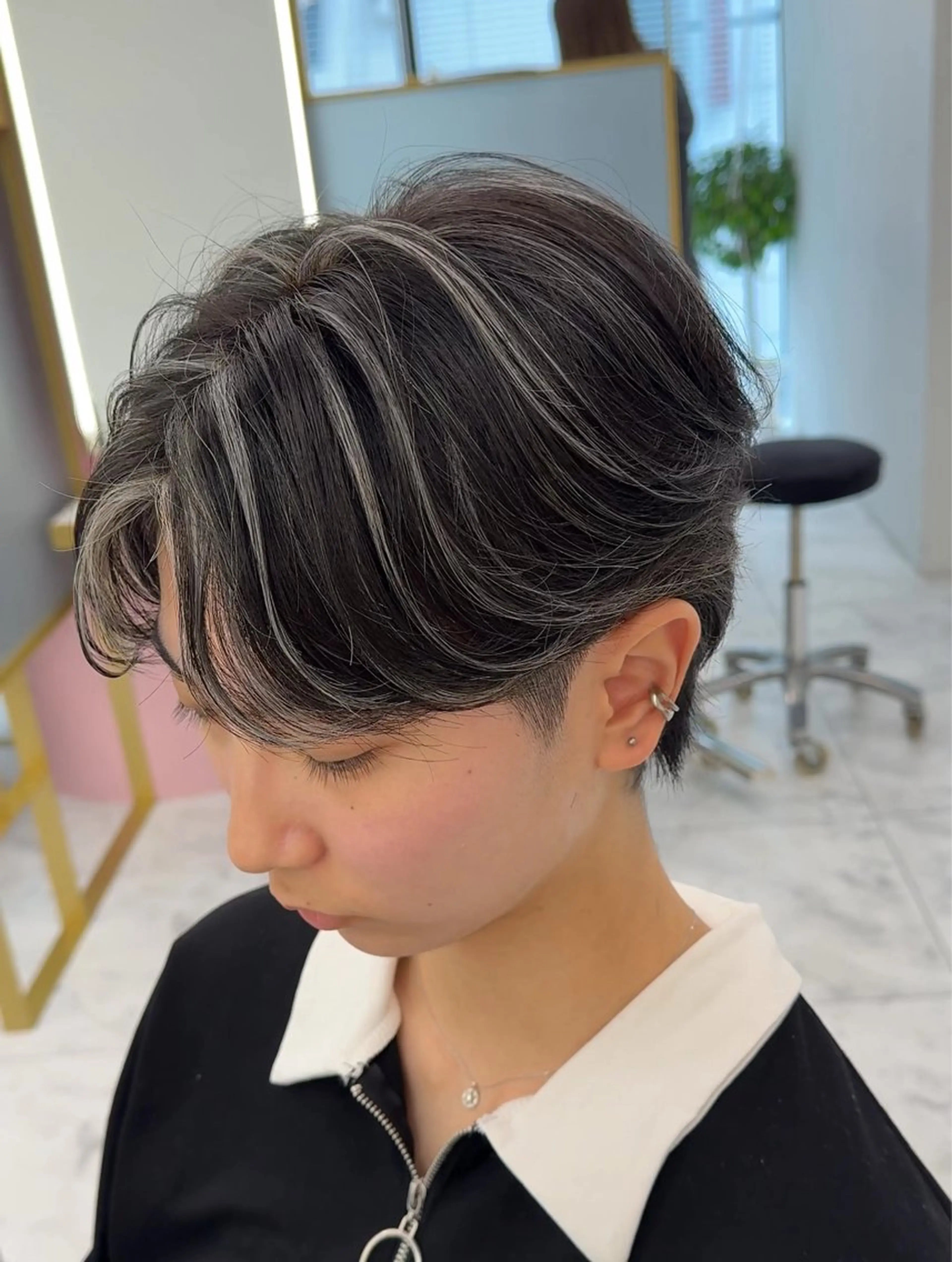 カラー メンズ カット ヘアカラー メンズ/メッシュ ‪‪/セット/aoiのヘアスタイル