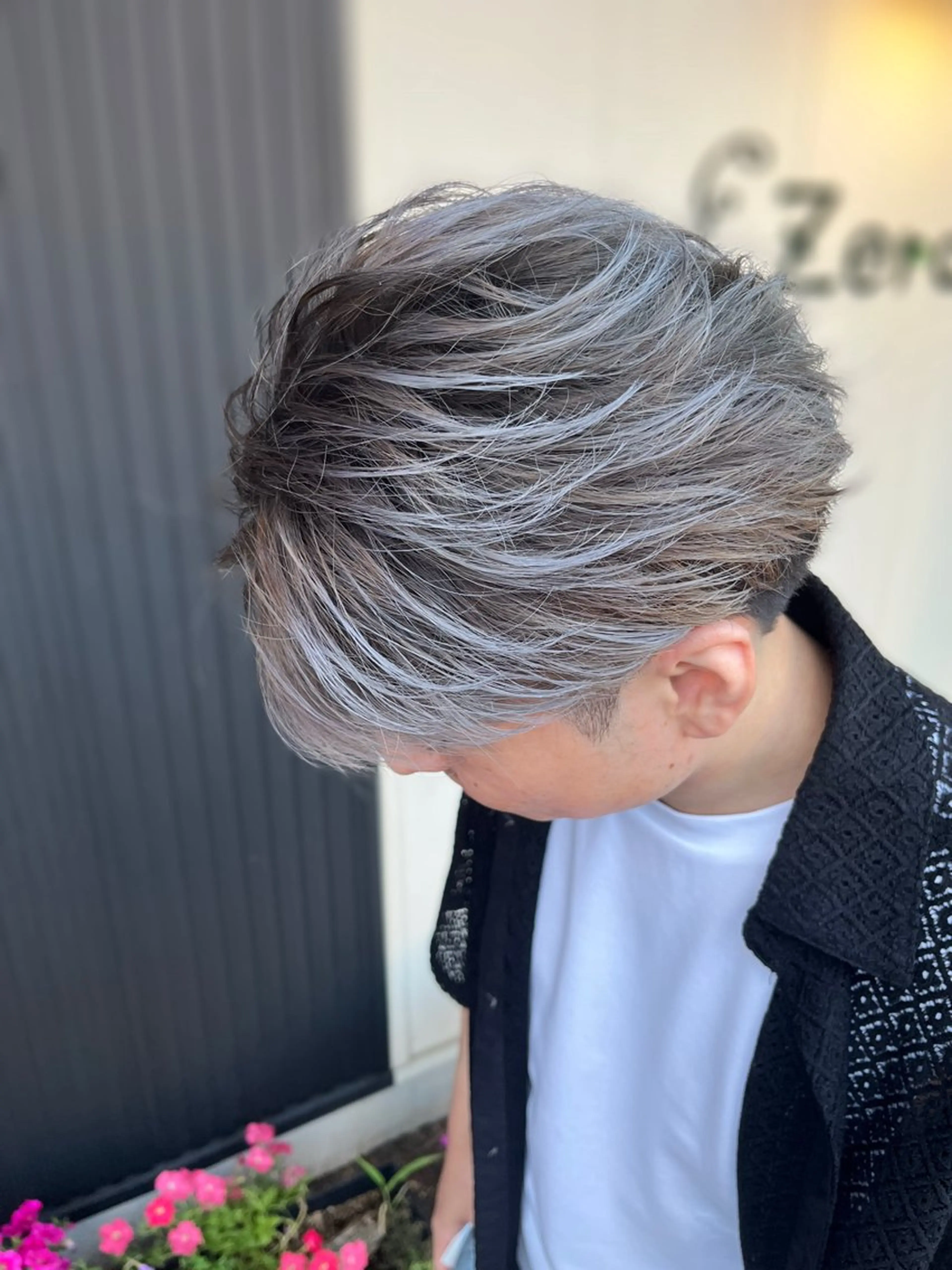 ショート カラー ヘアカラー 久留生 隼斗のヘアスタイル