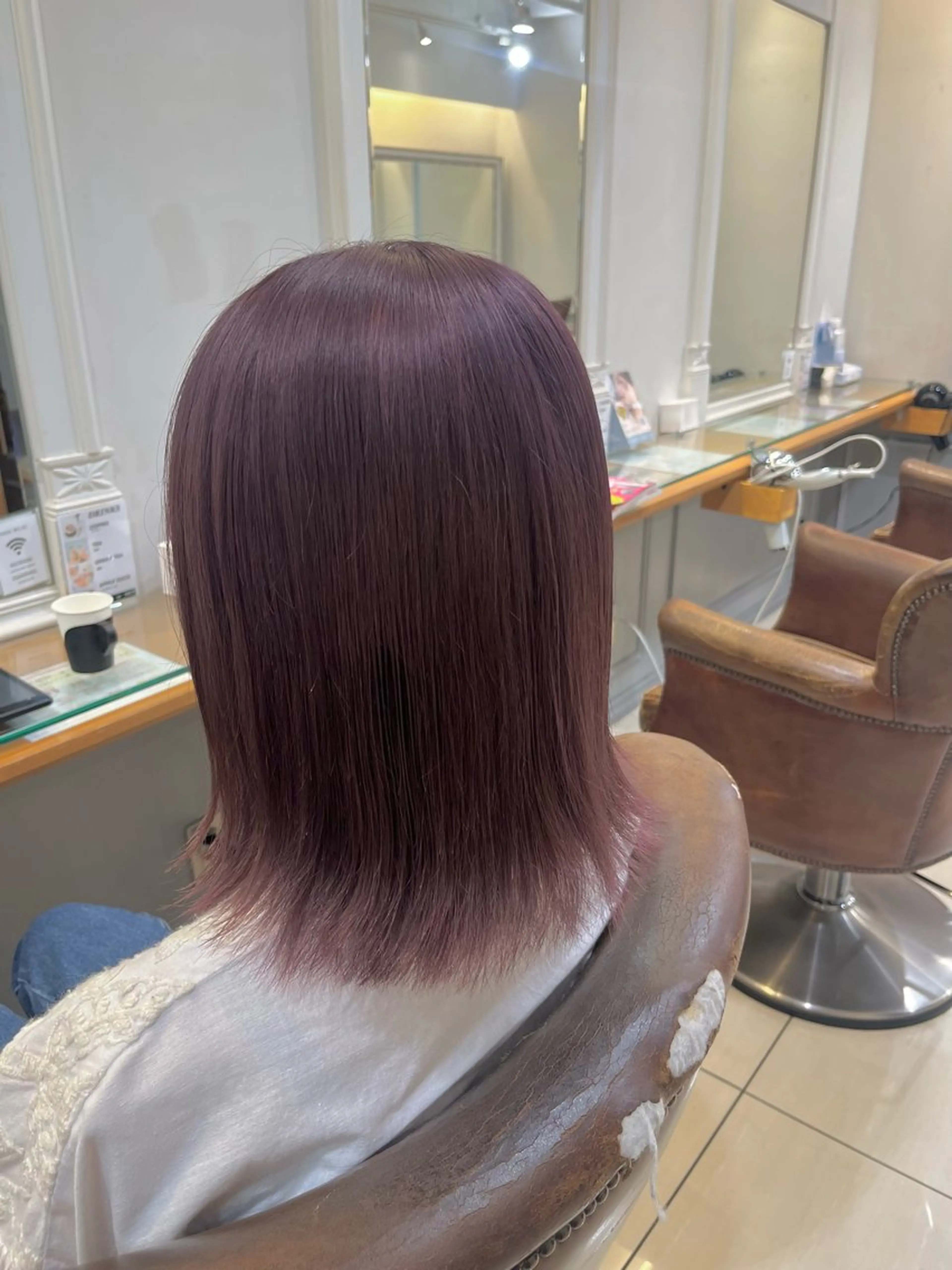 カラー ベージュカラー ブリーチ 透明感カラー ラベンダーカラー ラベンダーピンク カラー/ブリーチ✨ セットモデル/コハルのヘアスタイル