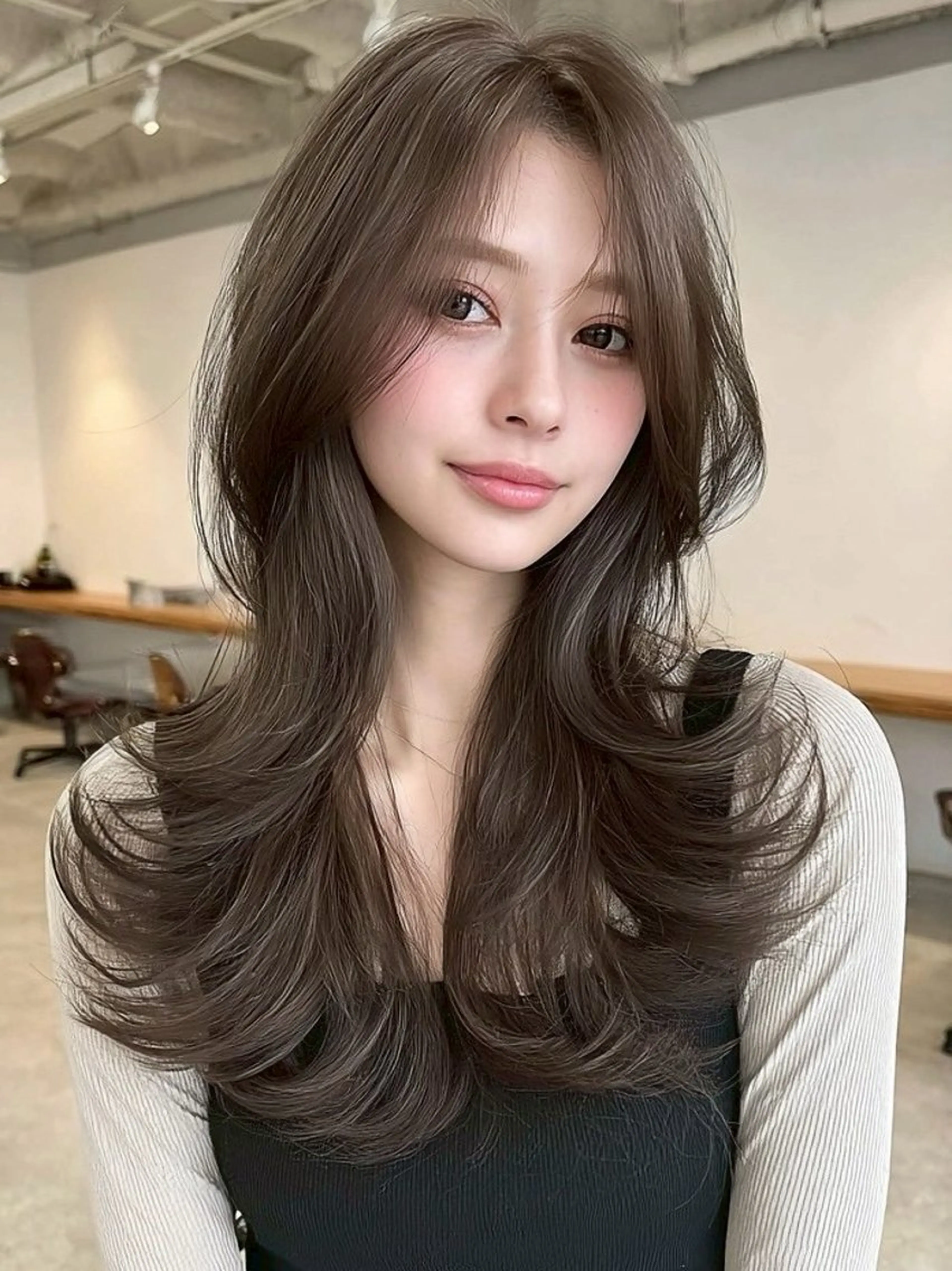 ロング カット ヘアカラー アイブロウリフト/ 美髪/maho🌸のヘアスタイル