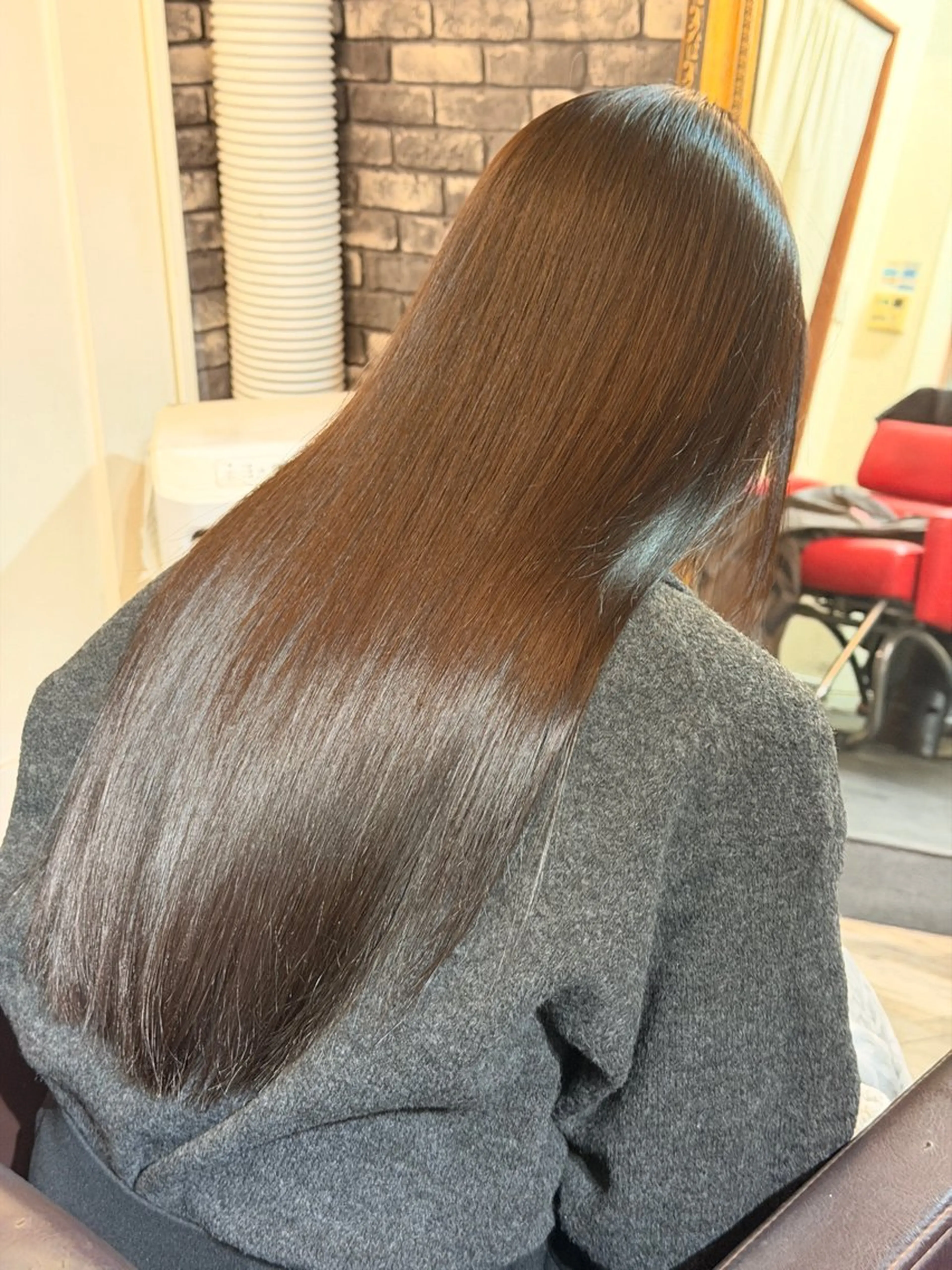 ロング カット ヘアカラー トリートメント 東心斎橋🌏豆柴 🐾倶楽部のヘアスタイル