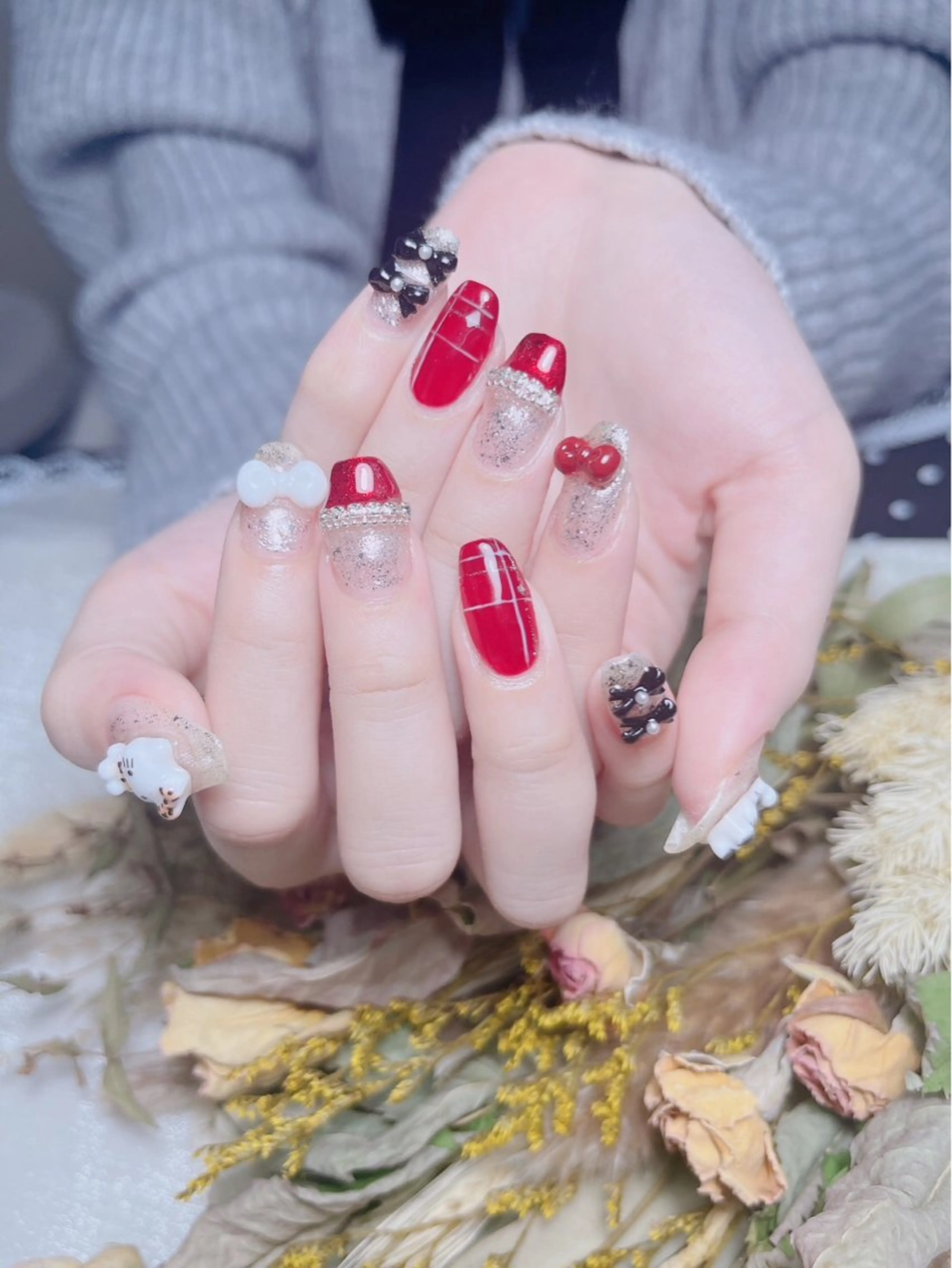 🦋　90分4本画像持ち込みデザイン 　アート+💎パーツ¥500(4個) ❣️ソフトジェルオフ込みの写真