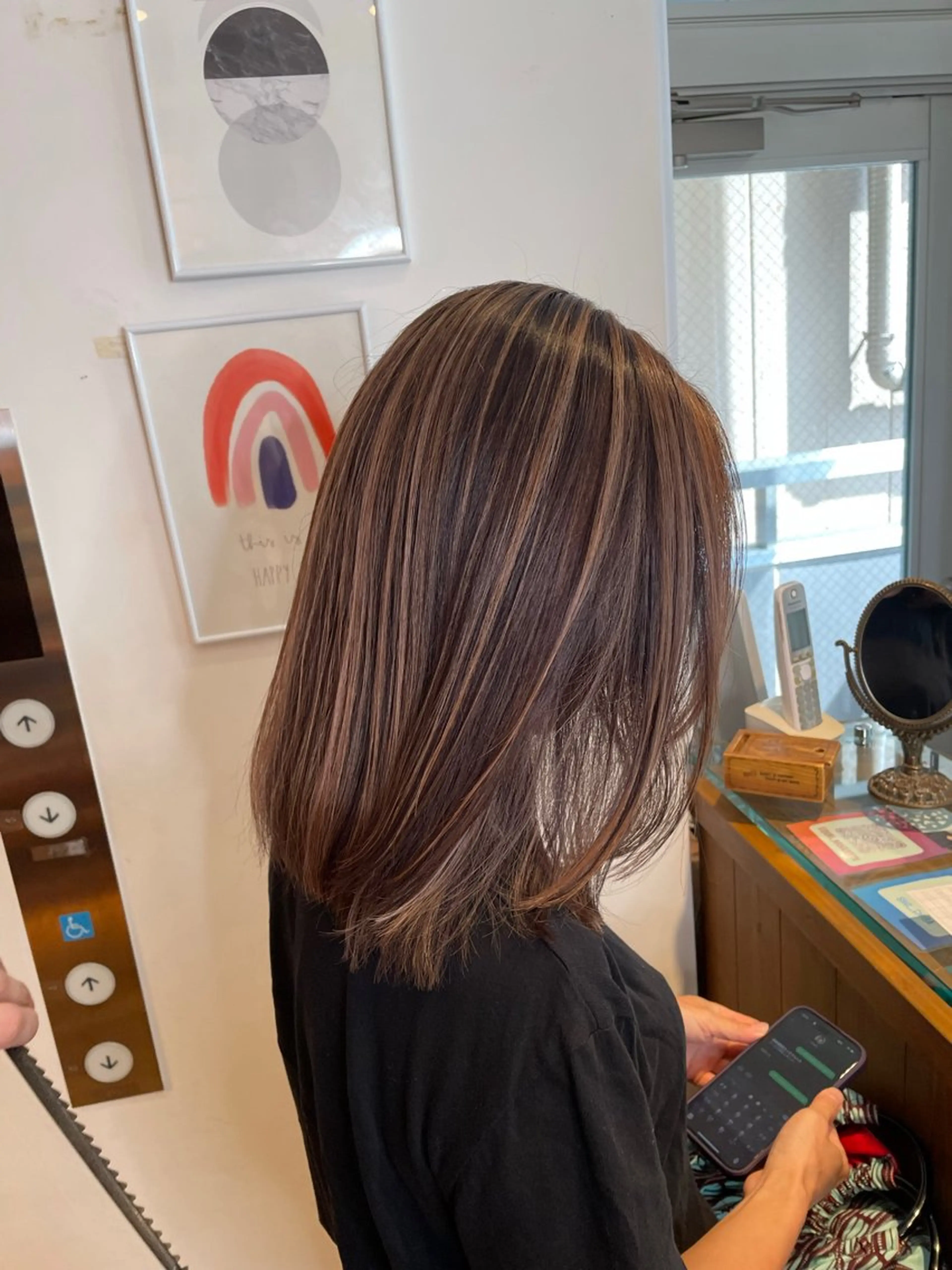 ミディアム カラー エクリ麻布十番店所属・髪質改善/ 縮毛矯正/相原聡のヘアスタイル