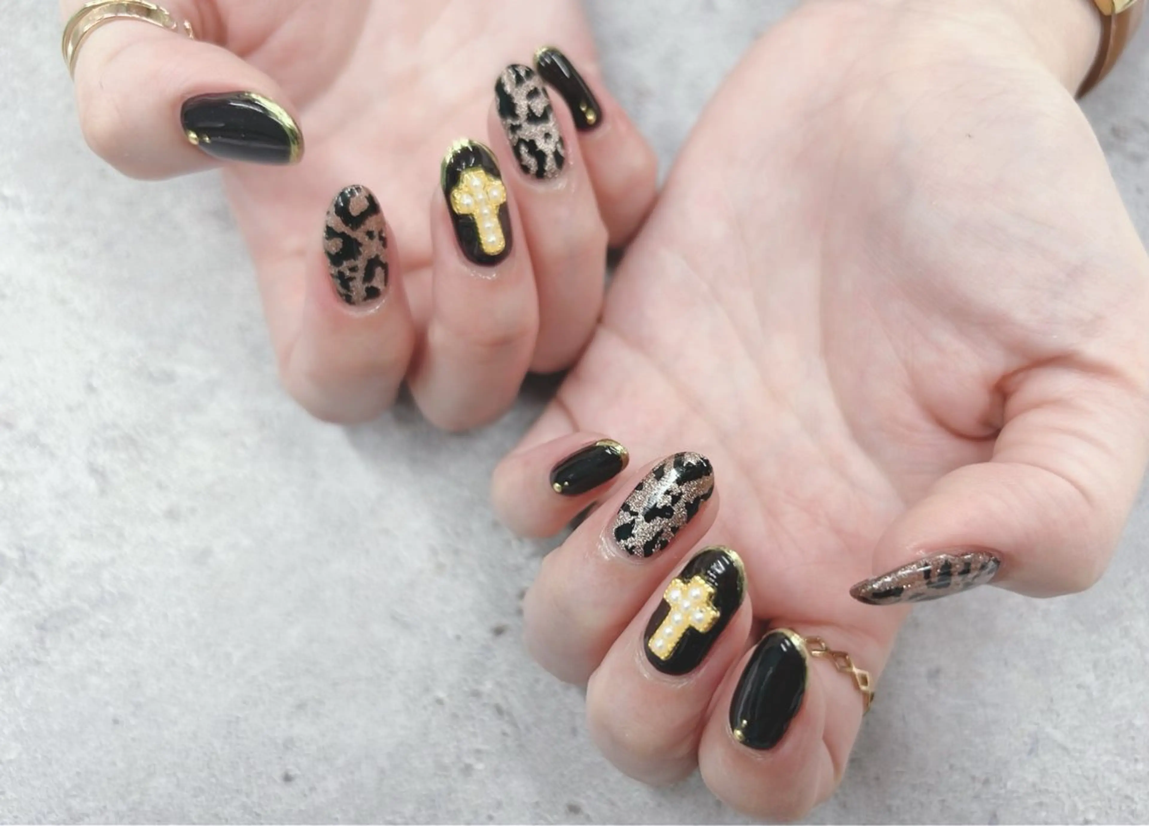 ネイル アニマル柄 ボルドー ハンドネイル Nail Salon agré所属・agré ネイルサロン　アグレのネイルデザイン