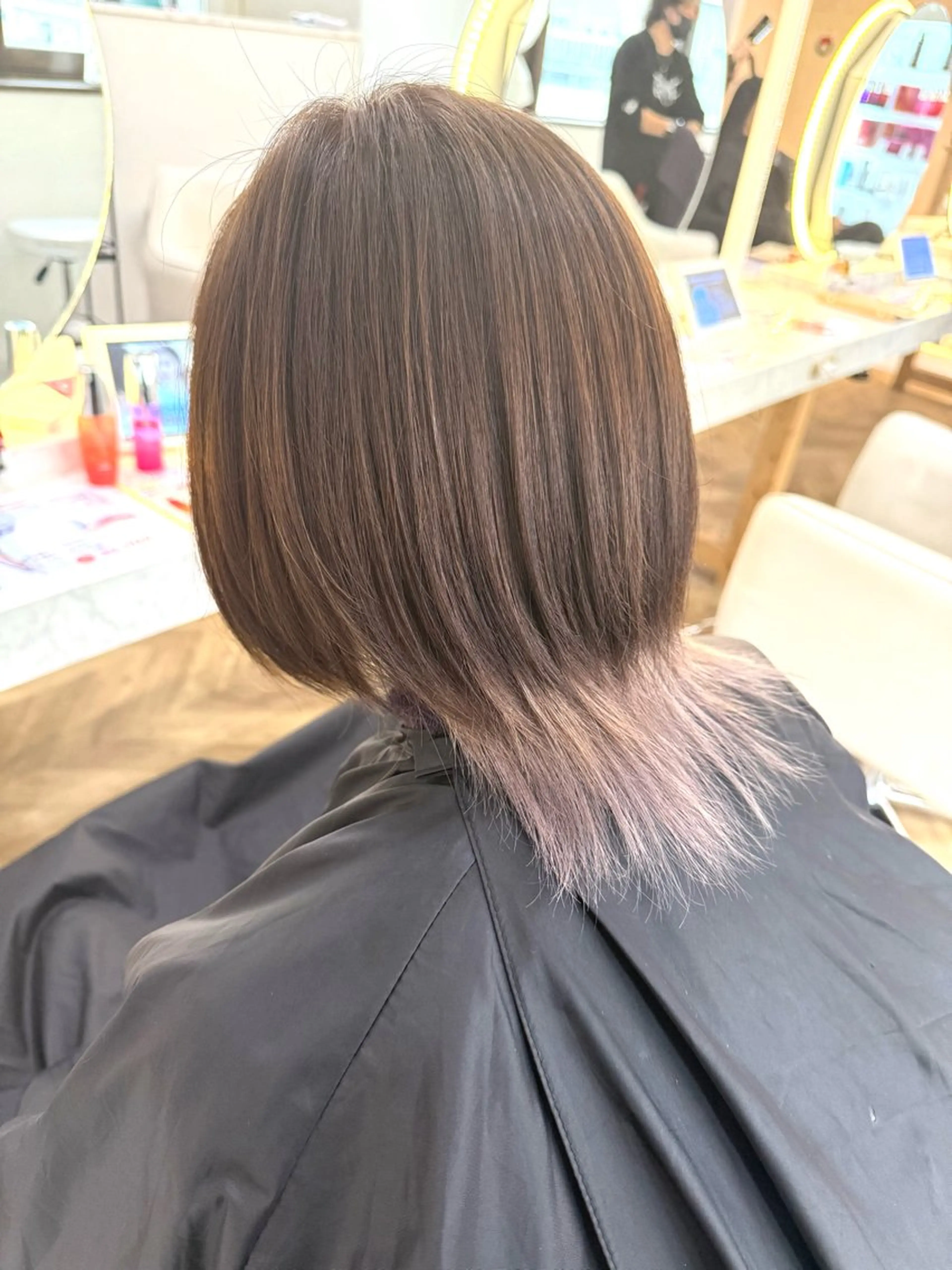 ミディアム ヘアカラー 小林 美月  透明感カラーのヘアスタイル