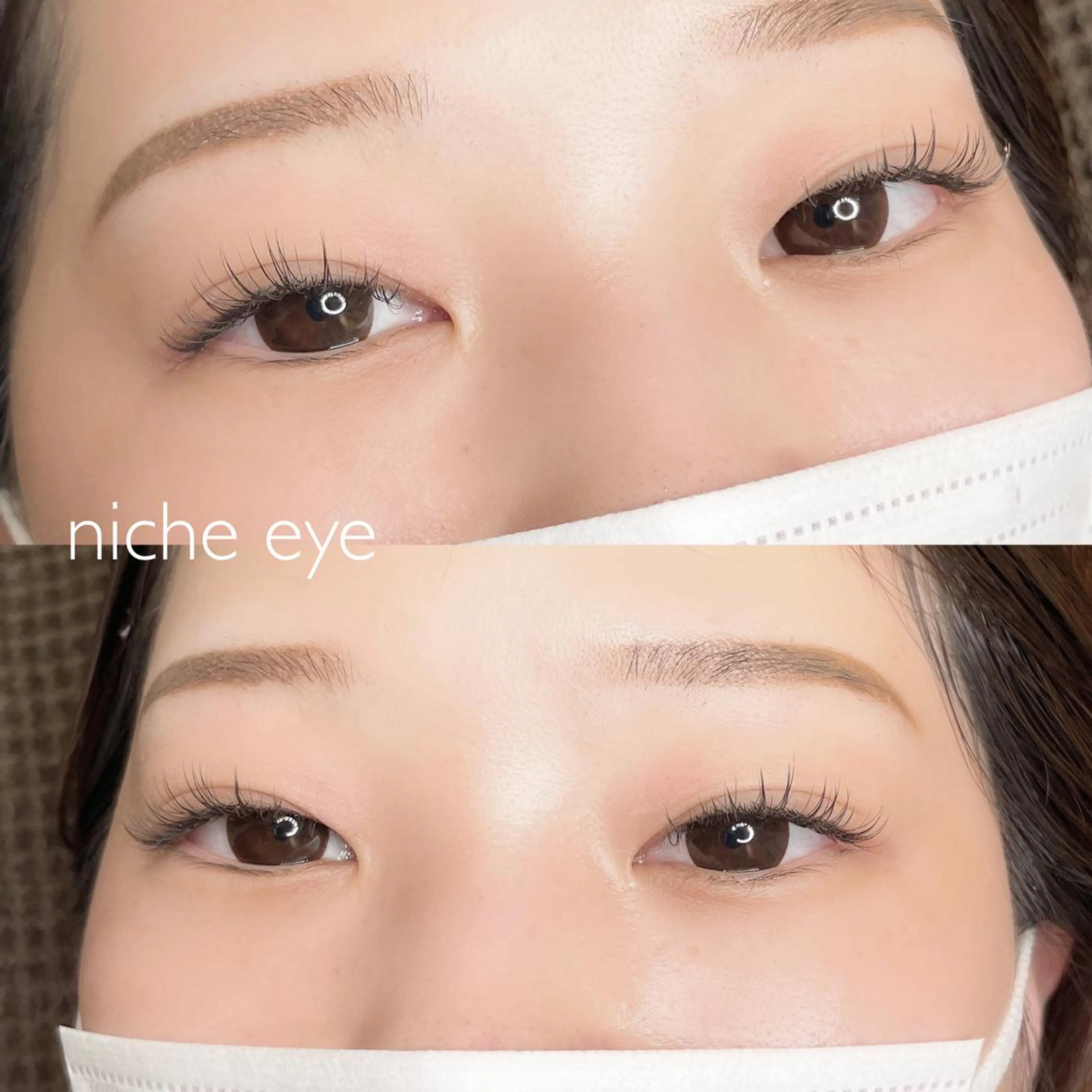マツエク・マツパ フラットラッシュ niche eye 宮崎 果歩のマツエク・マツパデザイン