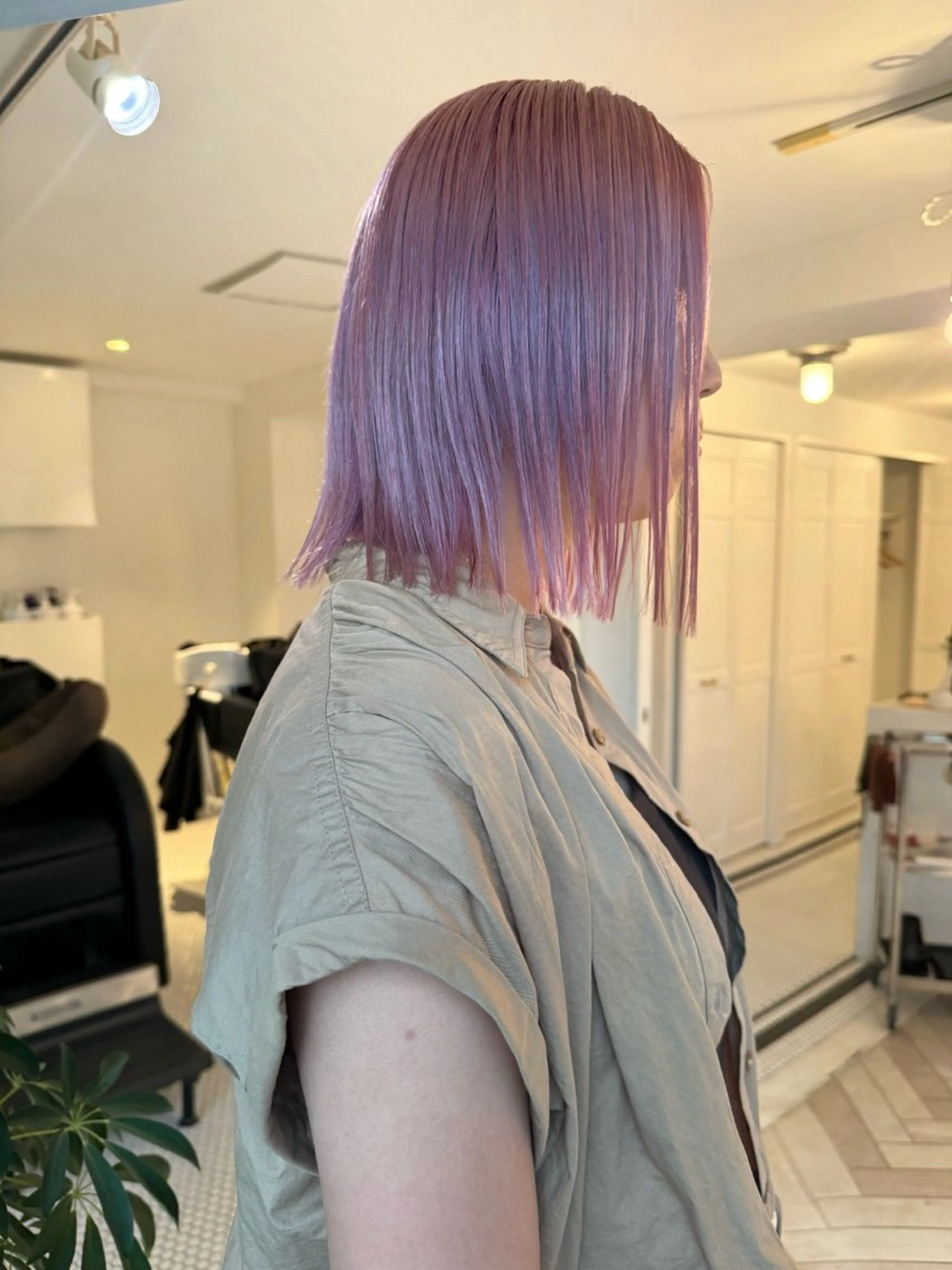 カラー ヘアカラー ブリーチカラー🎀 韓国風/寺門美優のヘアスタイル