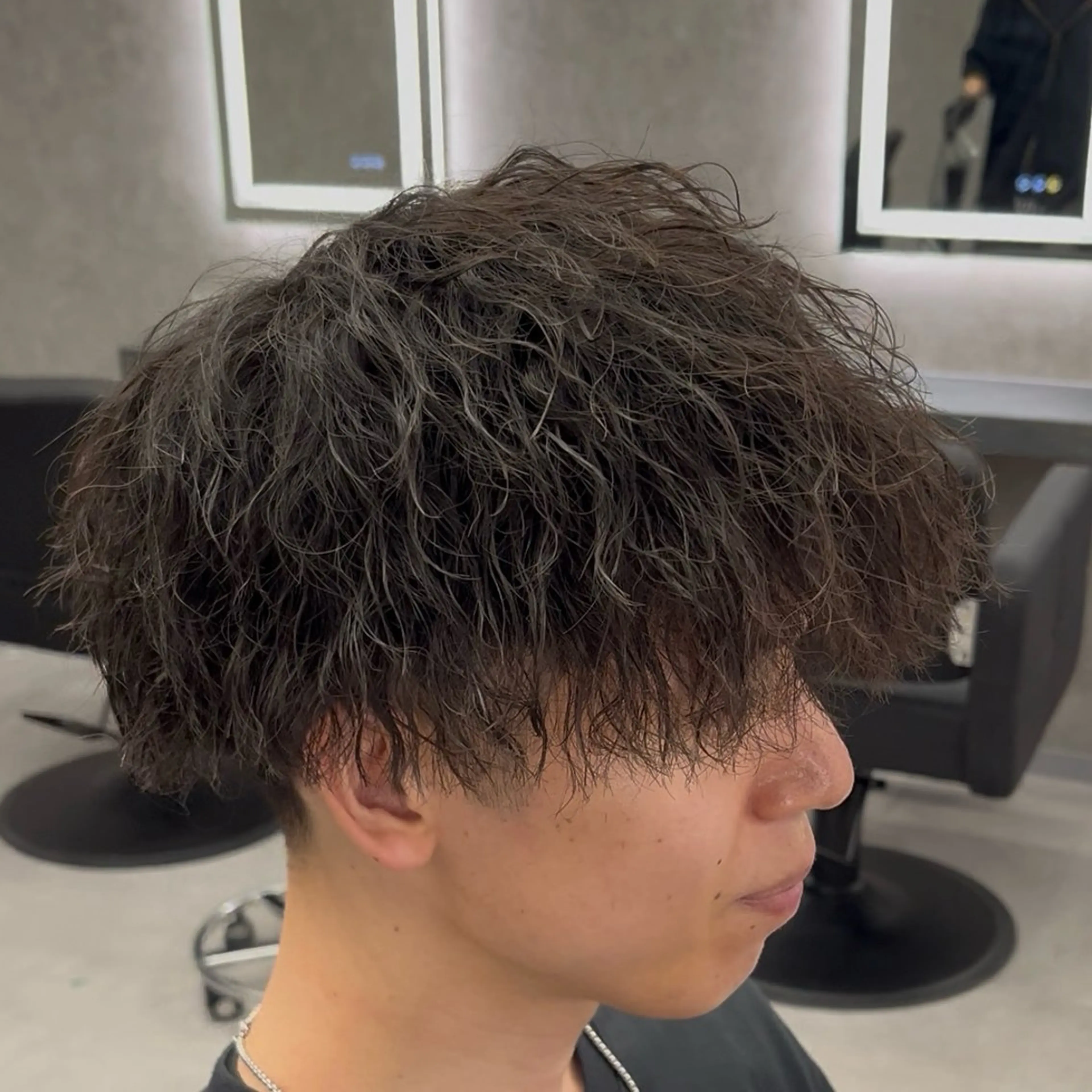 ショート パーマ ヘアアレンジ メンズ カット パーマ 【札幌メンズ特化】 🔥RIKU🔥のヘアスタイル