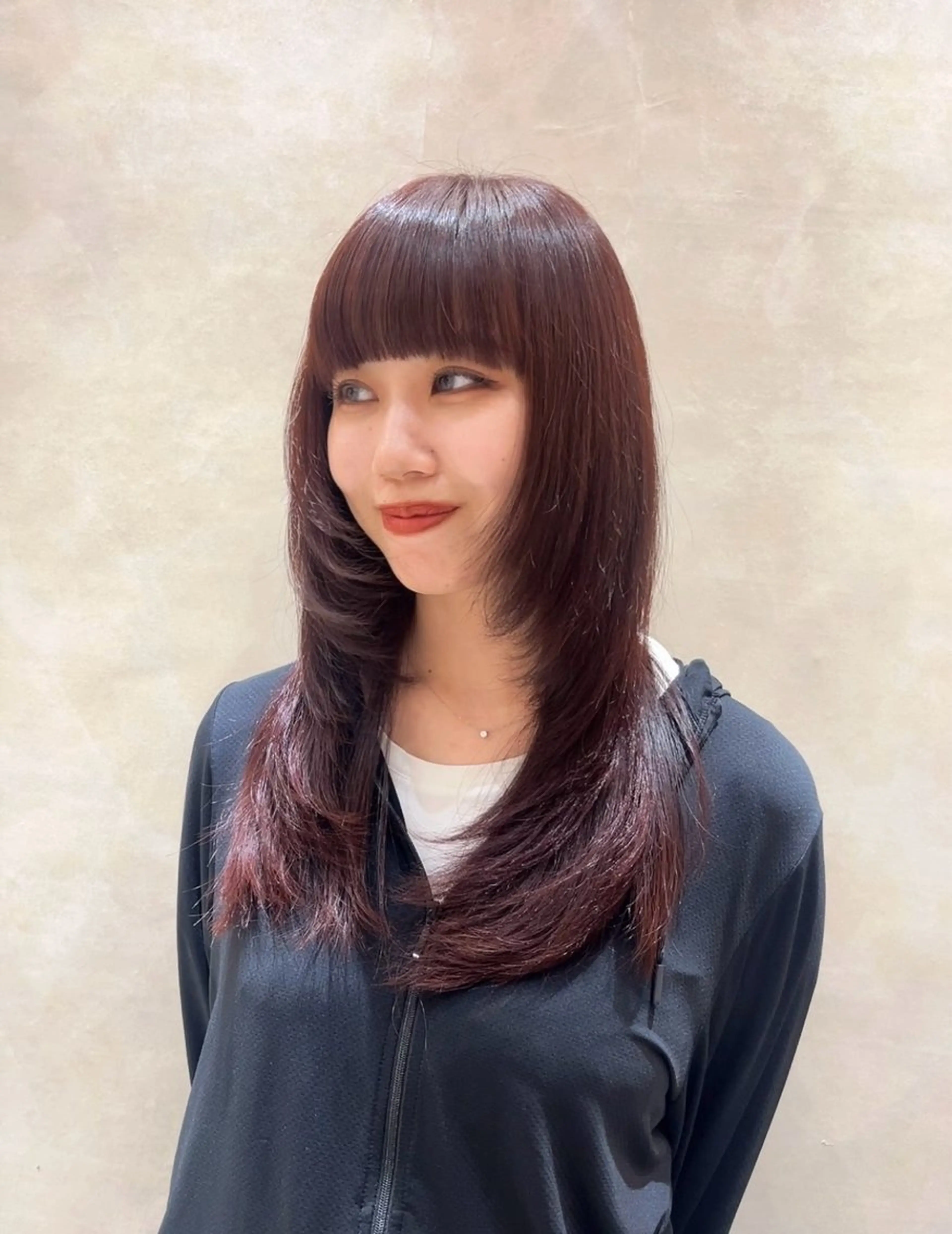 セミロング 似合わせカット ヘアカラー トリートメント nao🎀zina 透明感/艶髪のヘアスタイル