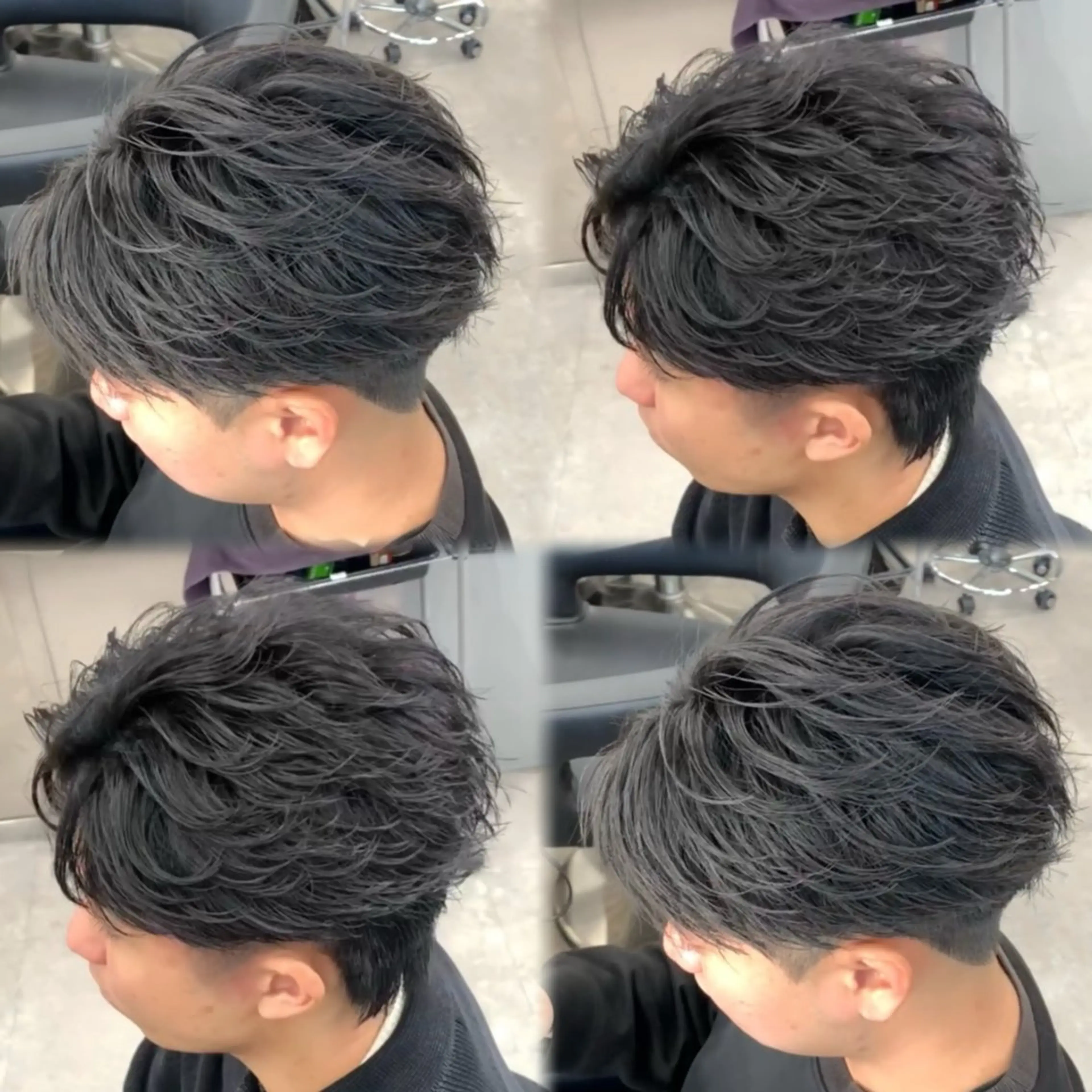ミディアム パーマ ヘアアレンジ メンズ ミディアムパーマ フェザーパーマ メンズパーマ ニュアンスパーマ カット パーマ 💥社会人パーマ 小林 海斗💥のヘアスタイル