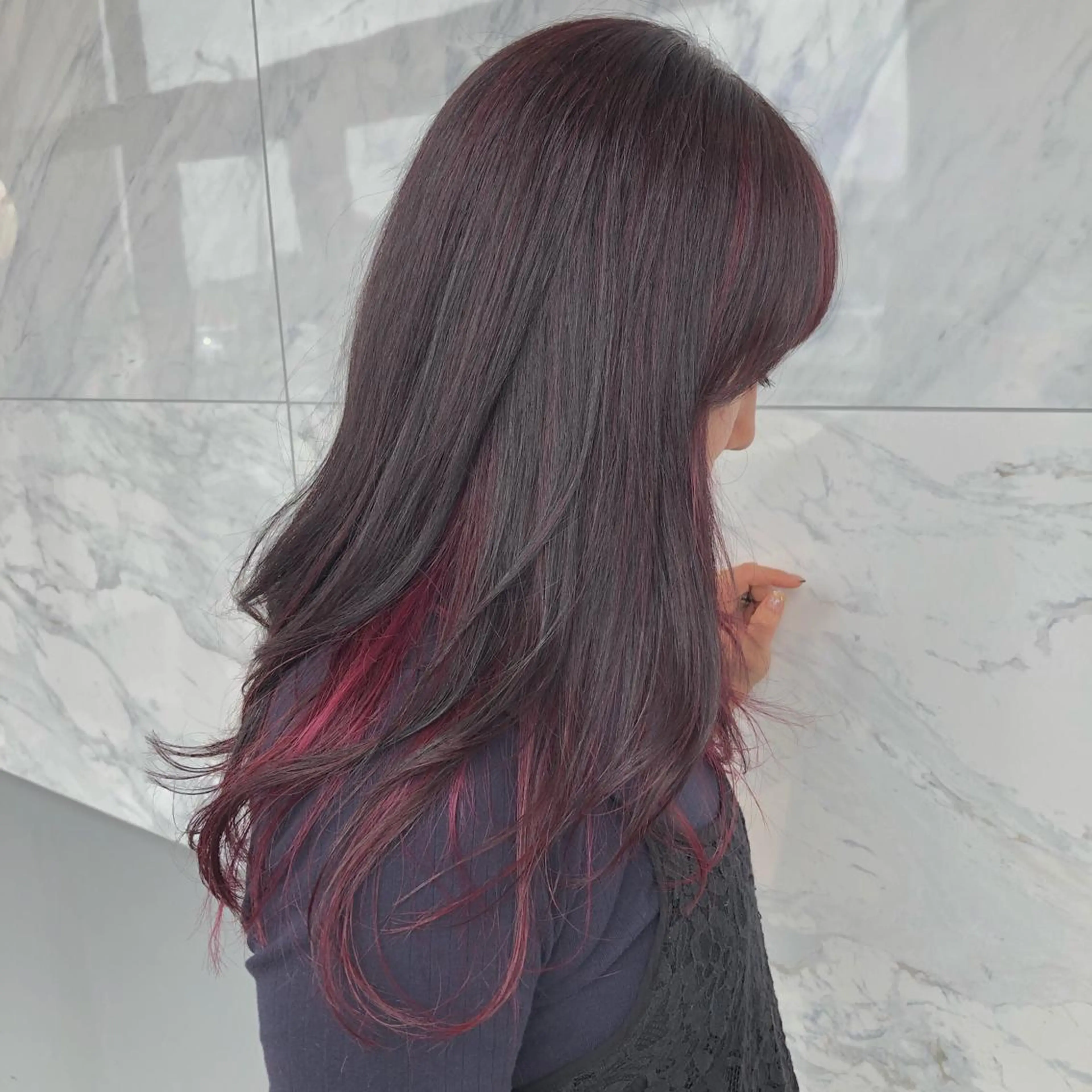 ロング カラー ヘアアレンジ 吉野 優子のマツエク・マツパデザイン