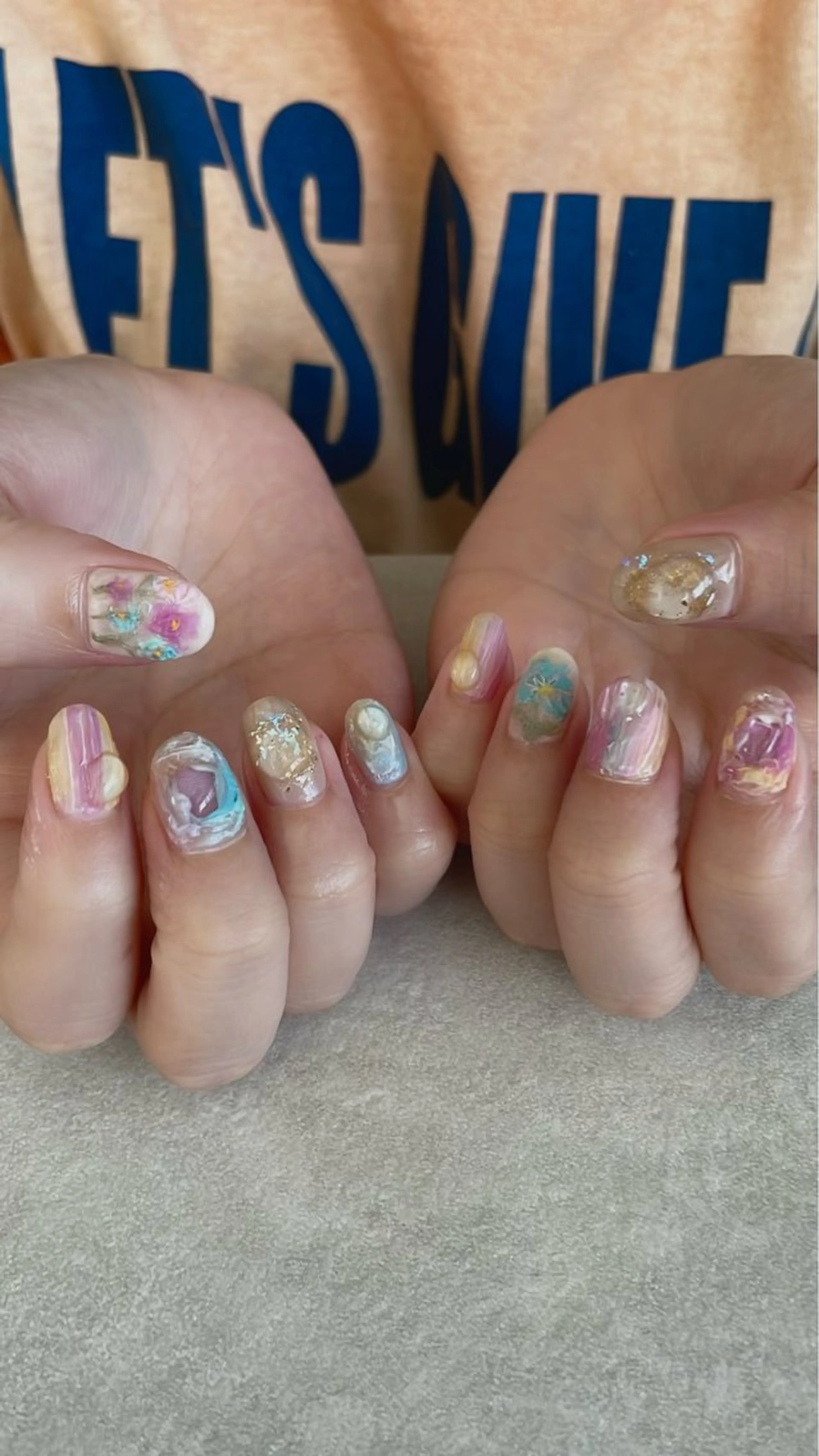 ネイル ジェルネイル ニュアンスネイル ハンドネイル "achoe" コエ HARUNAのネイルデザイン