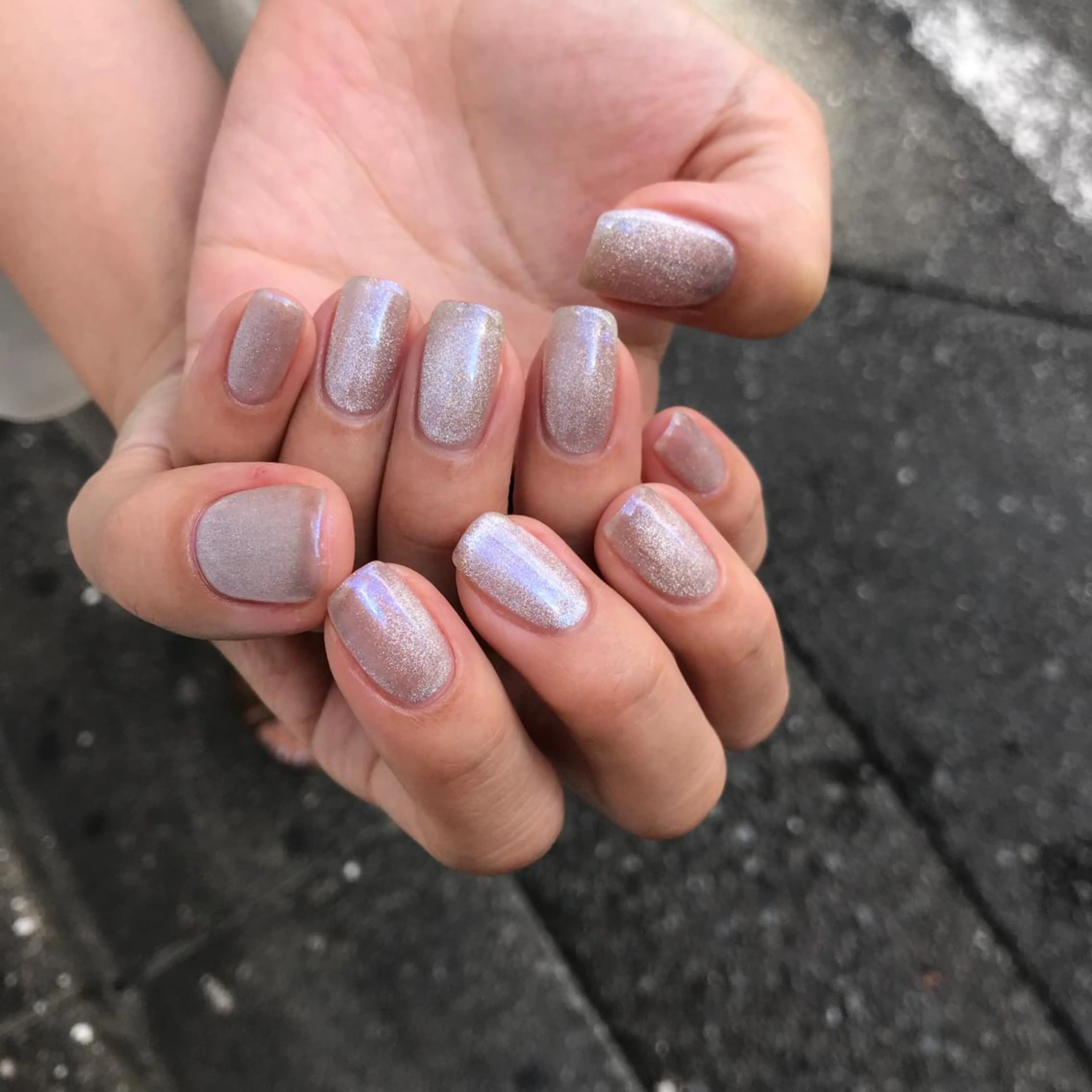 ネイル オーロラネイル マグネットネイル 🌼大西洋子 laughl🌼のネイルデザイン