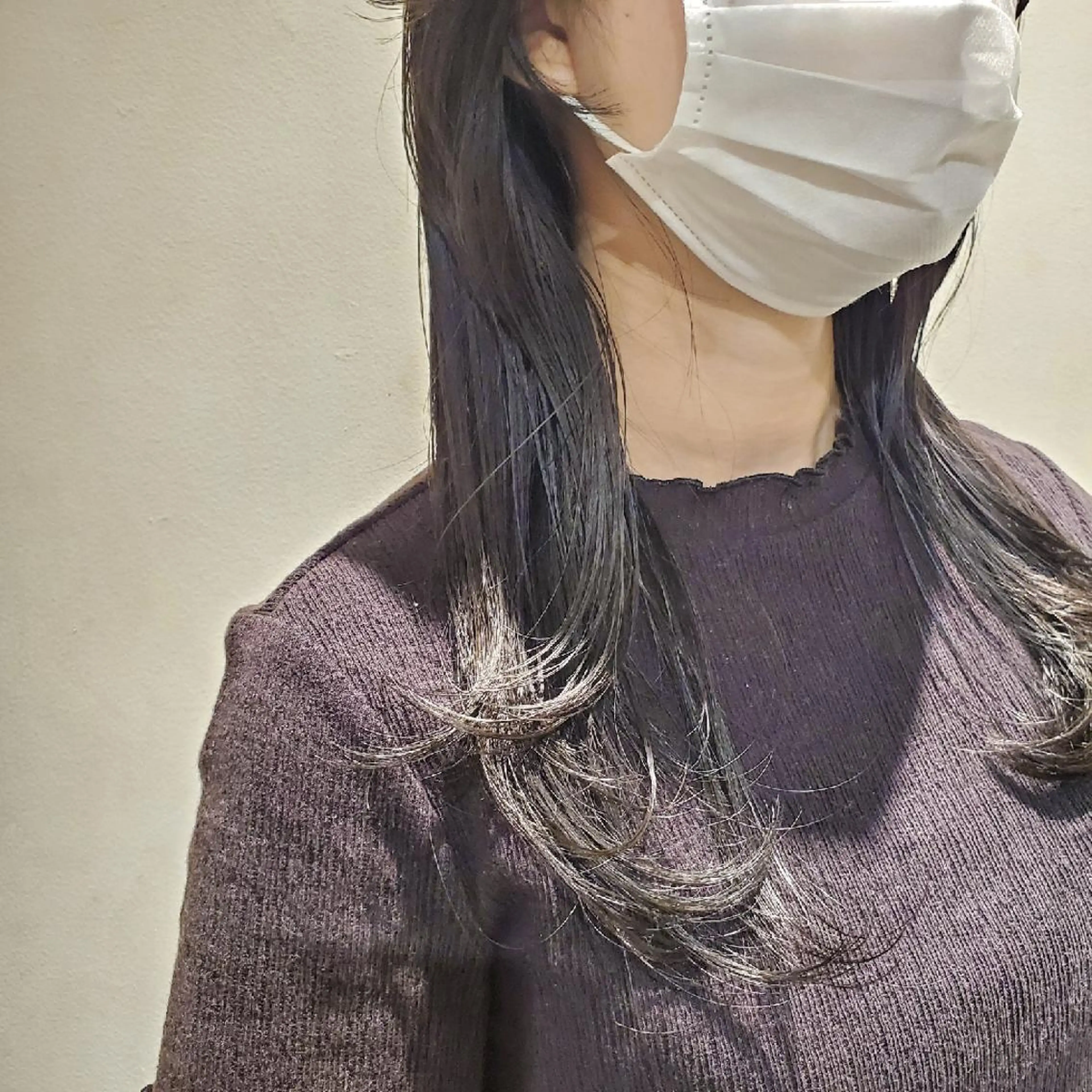 ロング カラー 顔周りカット 韓国風ヘア レイヤーカット 韓国レイヤー　 suzuのヘアスタイル