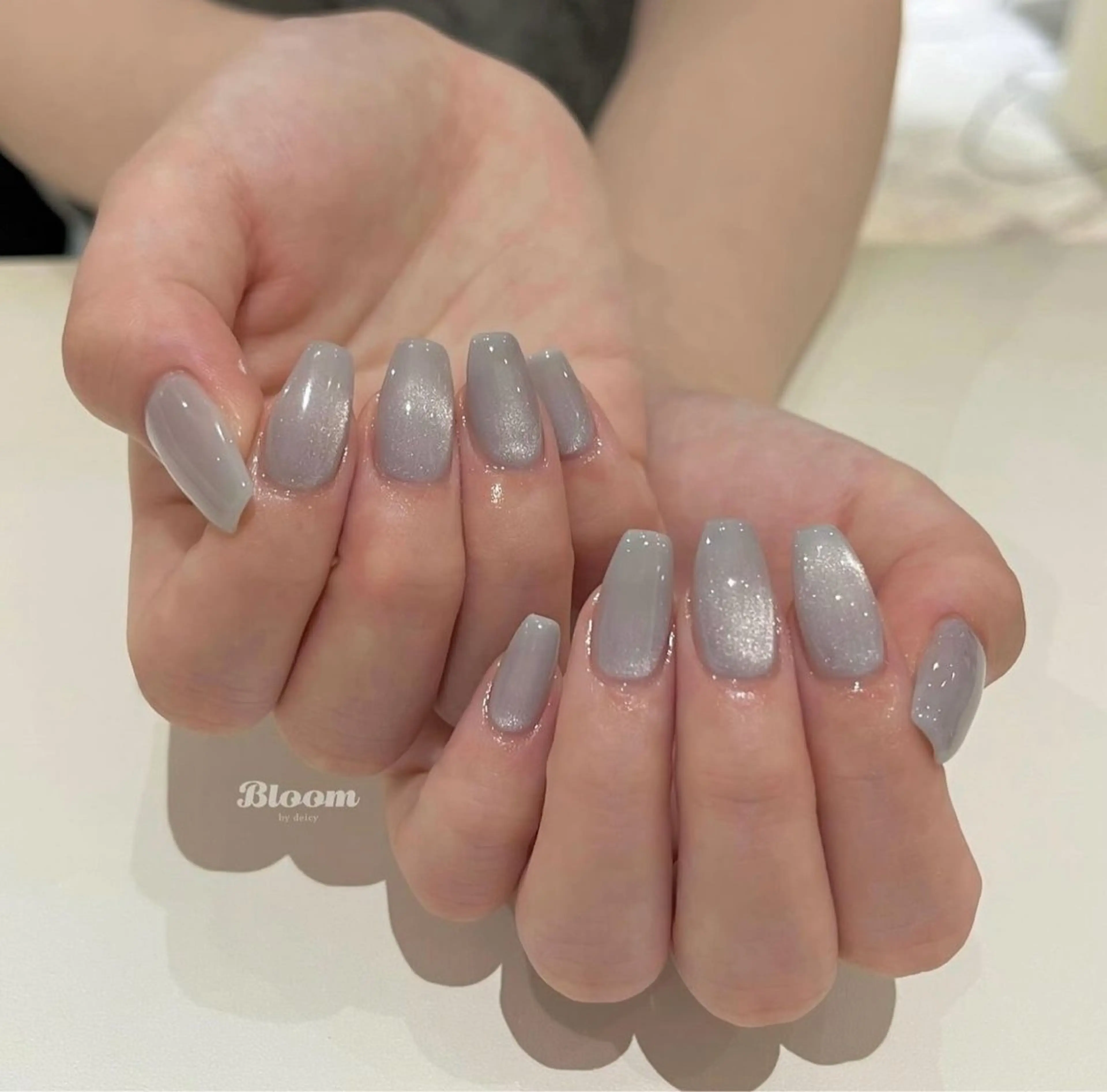 ネイル ブルー マグネットネイル Bloom所属・Bloom miuのネイルデザイン