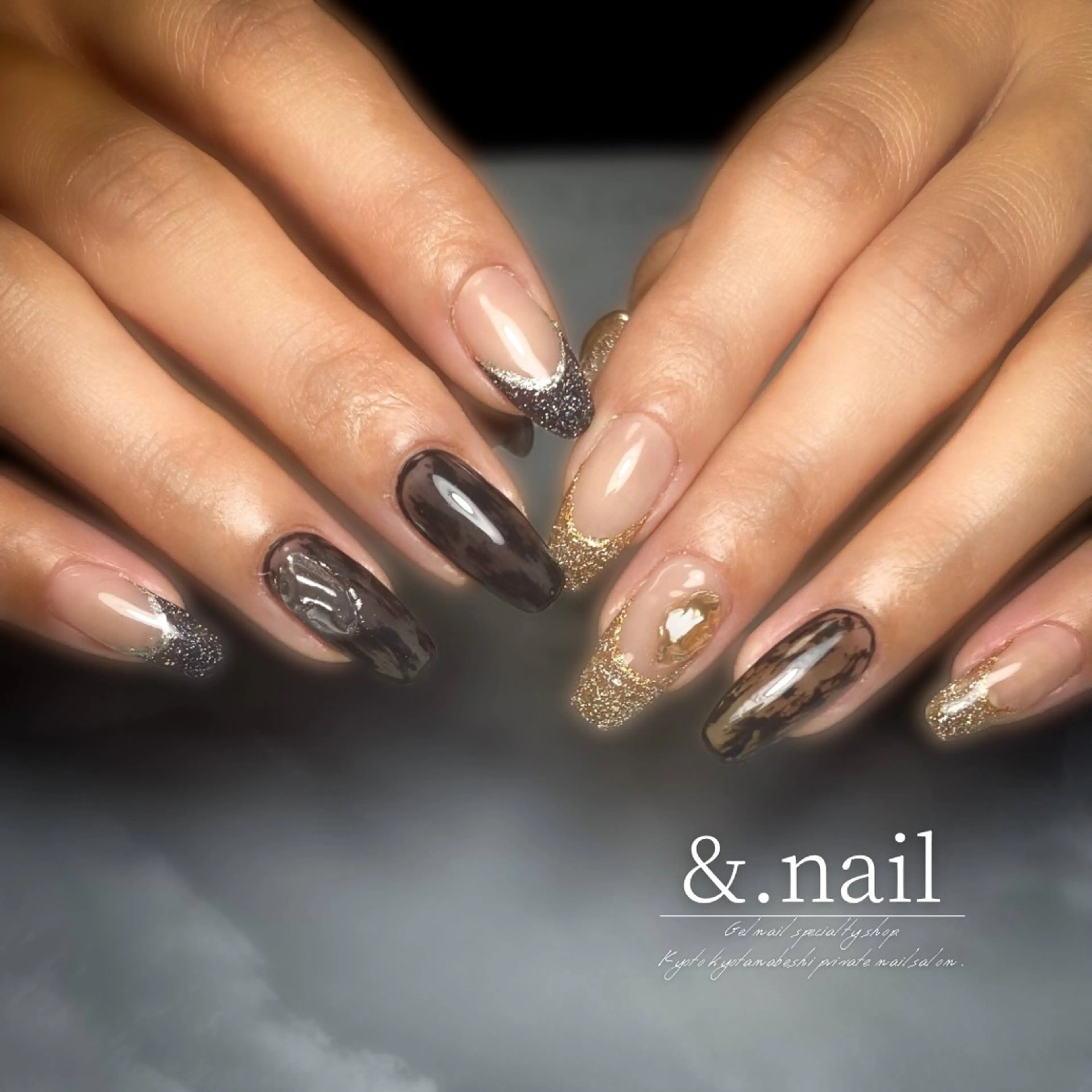 ネイル おそろいネイル ネイルチップ ハンドネイル &.nail/ ニュアンス/持込み可のネイルデザイン