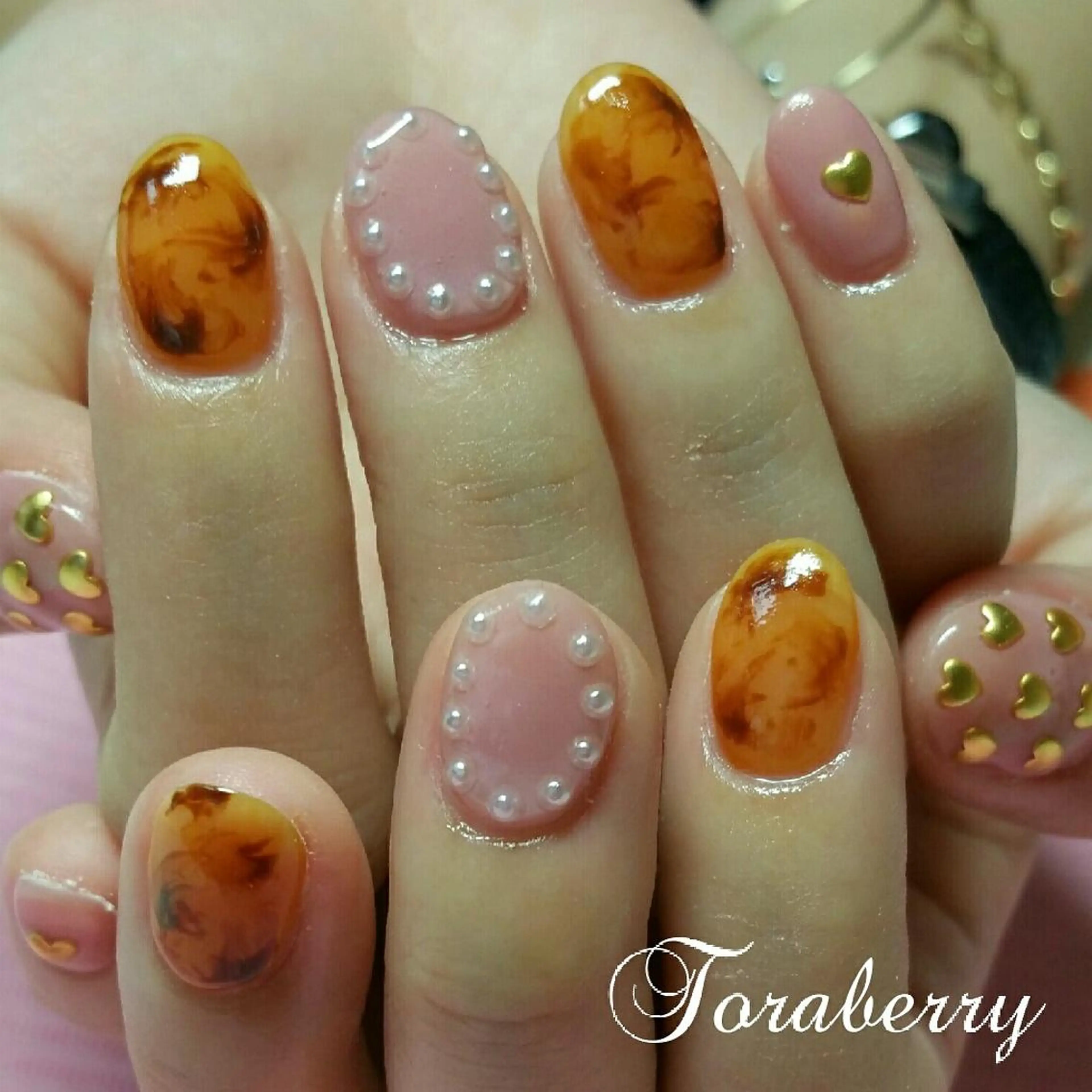 ネイル べっ甲ネイル 持ち込み ネイリスト なつみのネイルデザイン