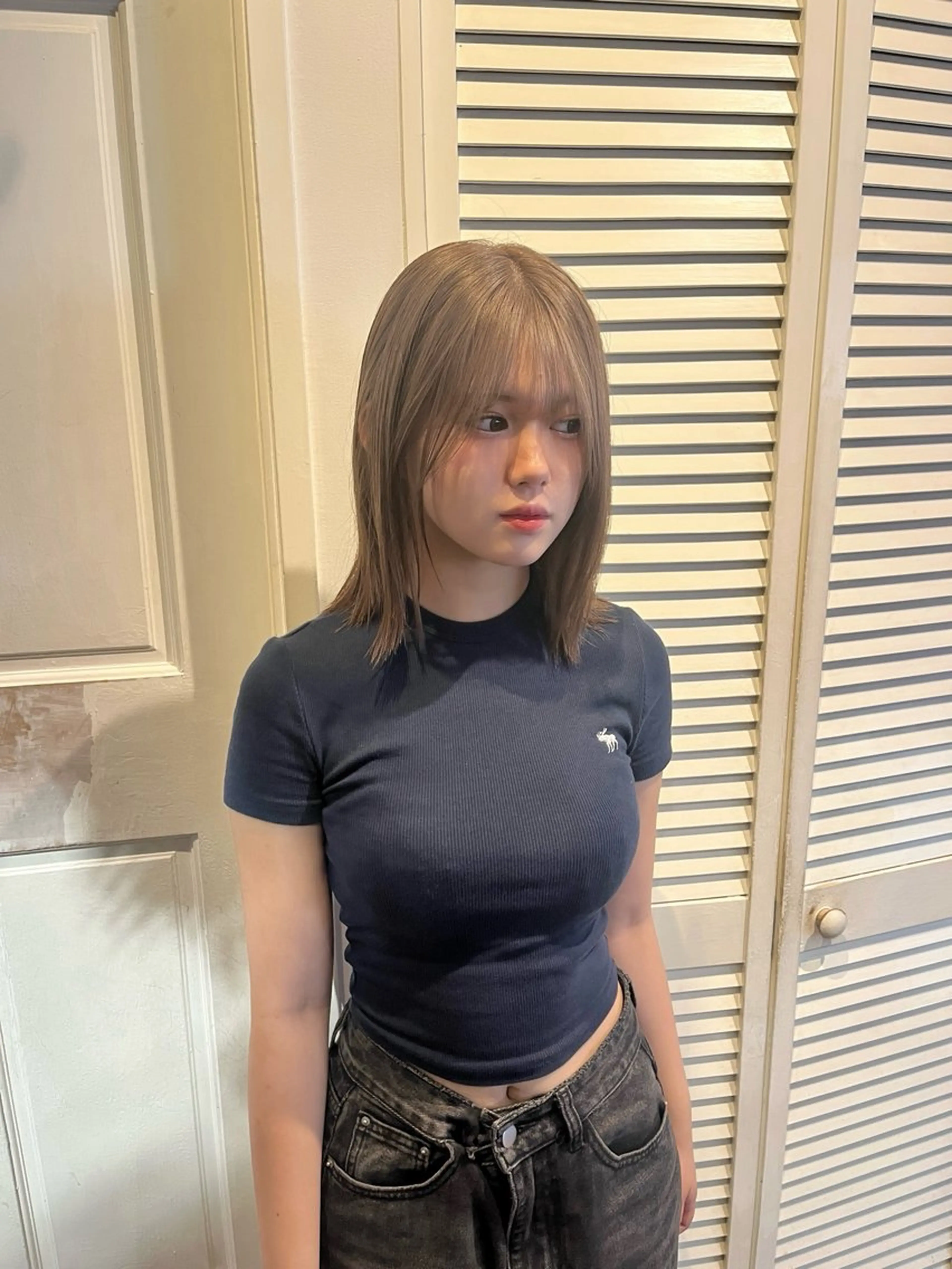 ミディアム カット ヘアカラー HOMIE TOKYO所属・sora / 渋谷 / ハイトーンのヘアスタイル