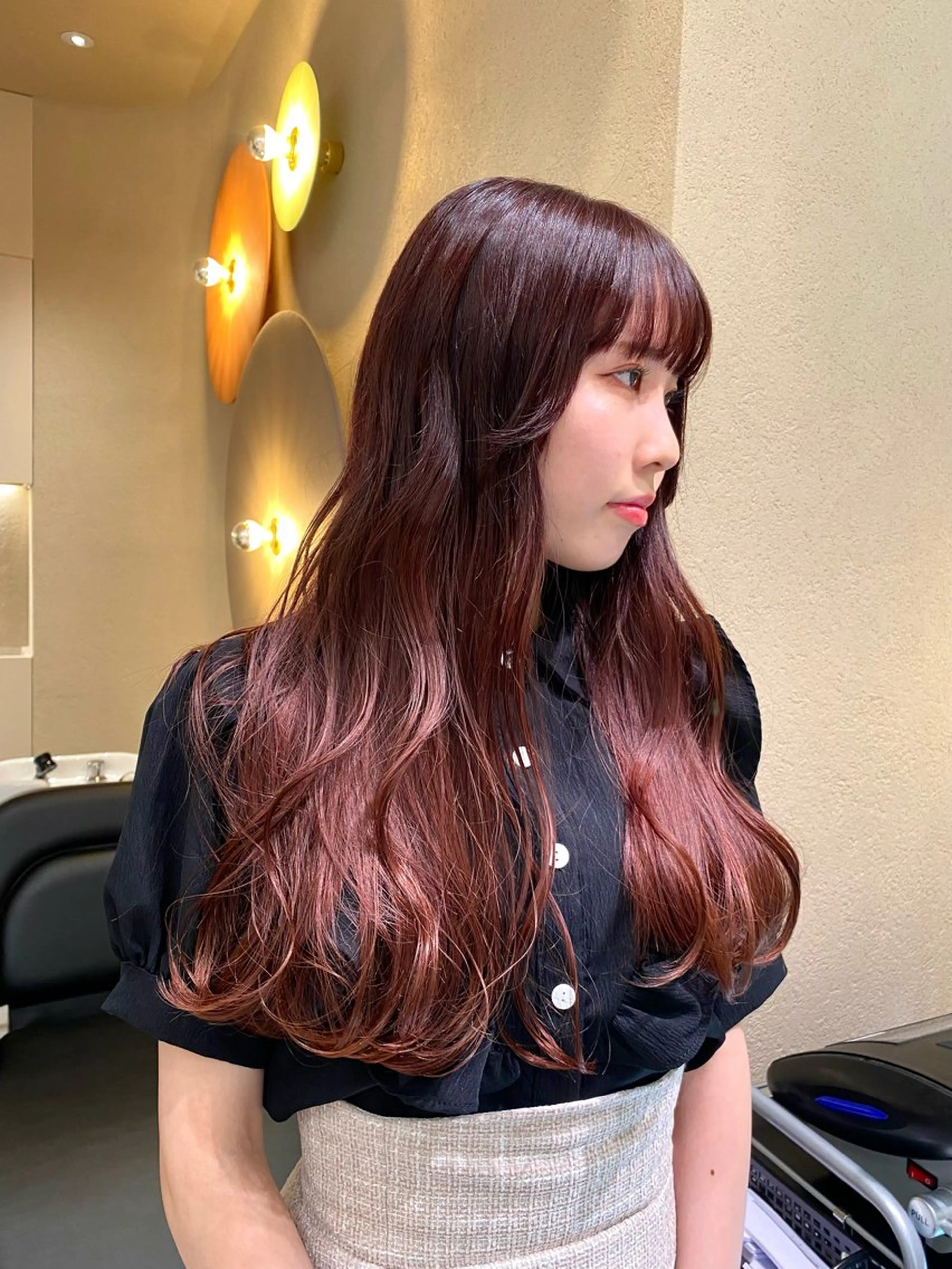 ロング カラー 🌼ボブ.暖色 🌼浅井 遥のヘアスタイル