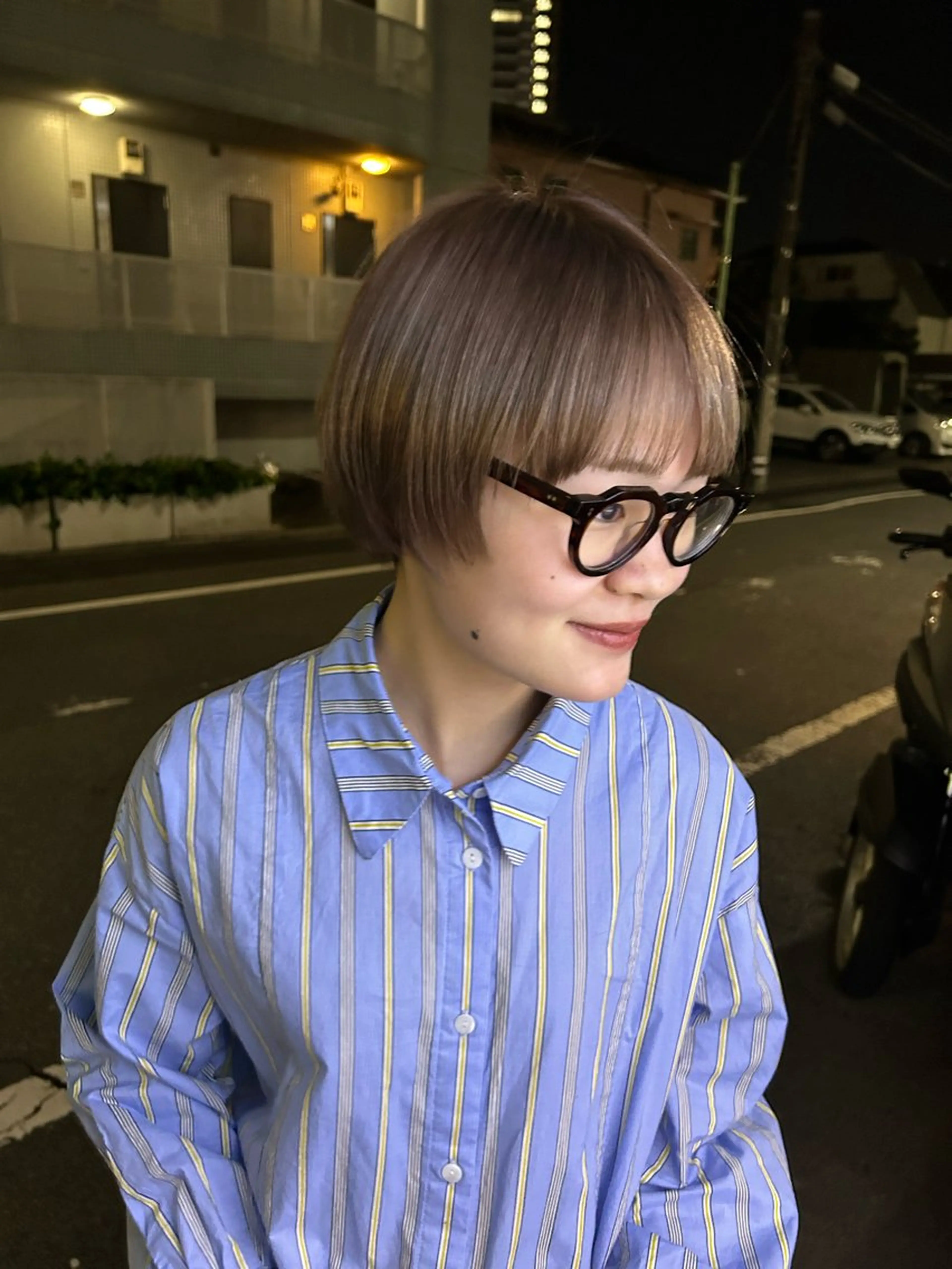 ショート カット ヘアカラー トリートメント ✳︎透明感カラー✳︎ ボブ✳︎nanaのヘアスタイル