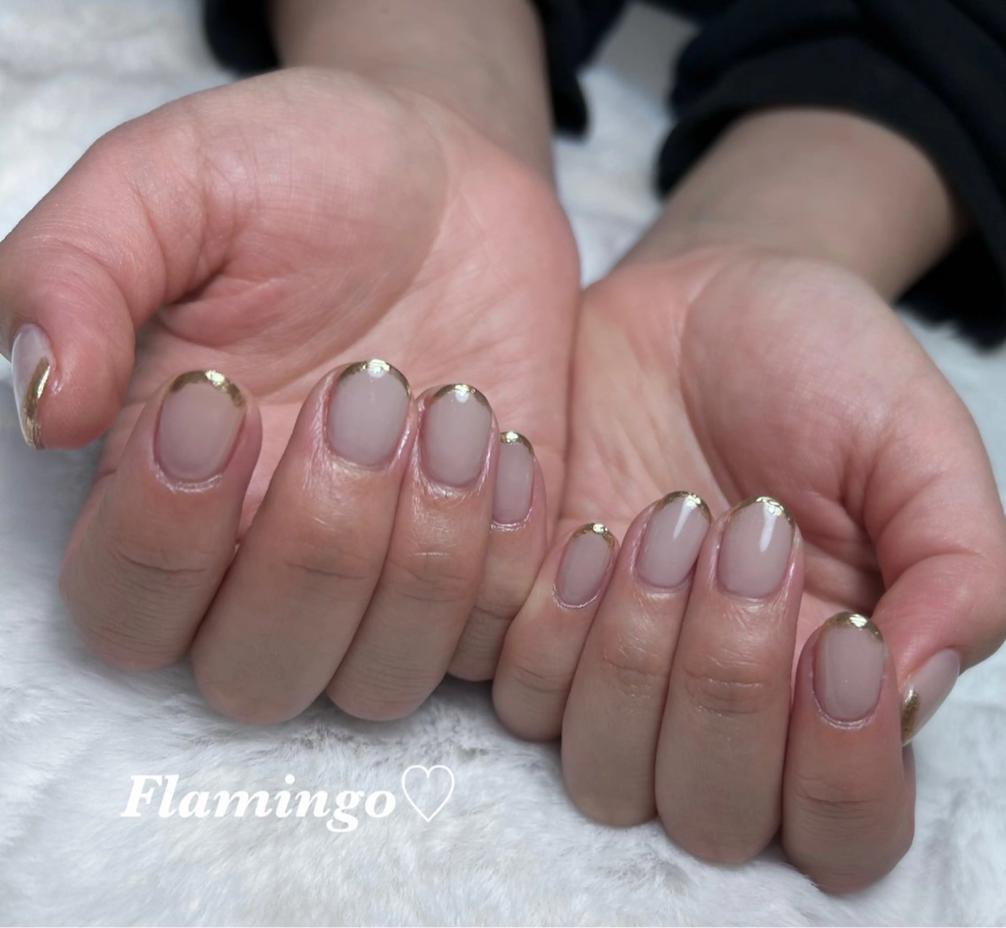 ネイル フレンチネイル ミラーネイル オフィスネイル シンプルネイル フィルイン／自爪育成 ／爪に優しい施術のネイルデザイン