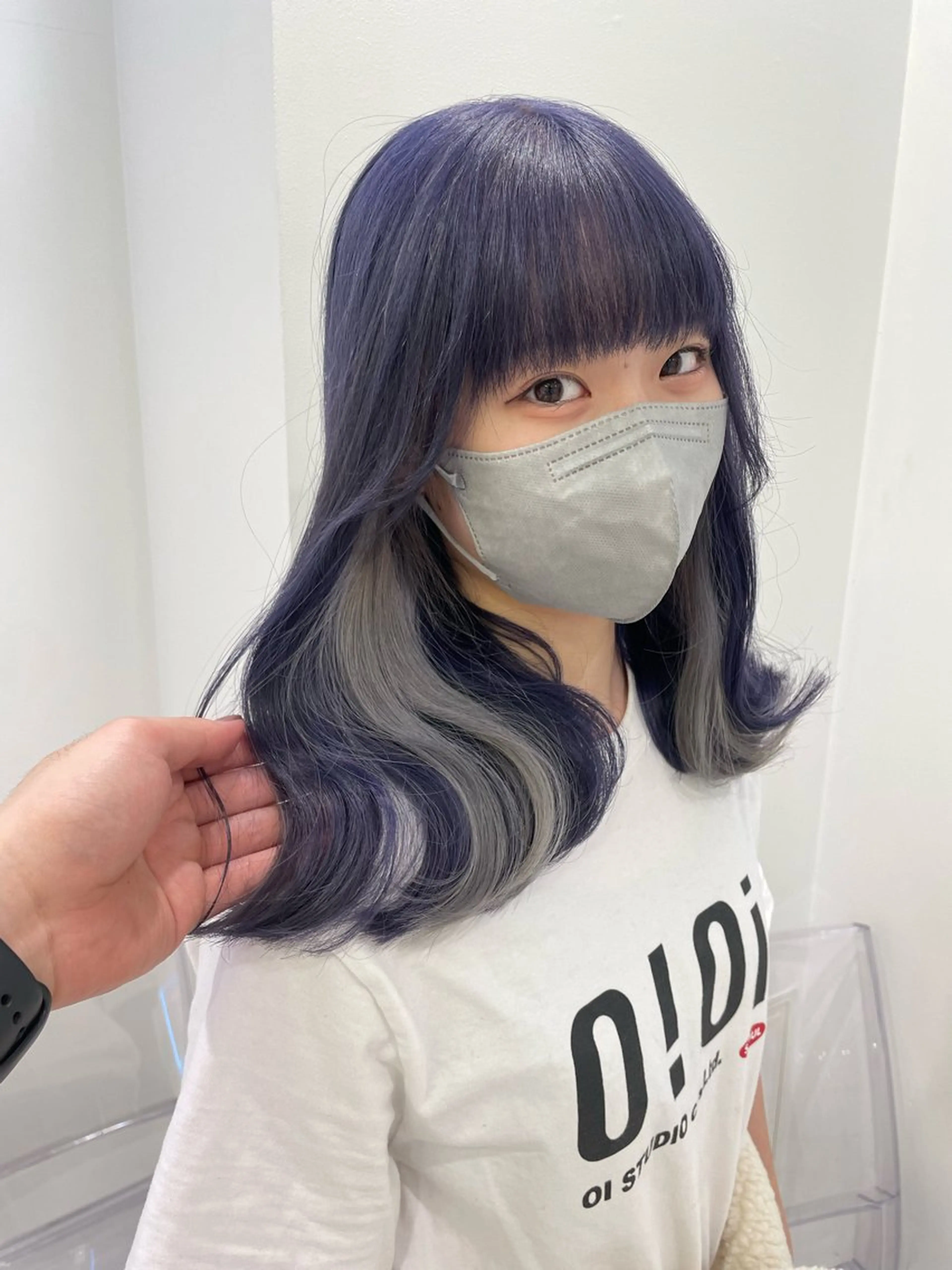 セミロング ヘアカラー 🦋韓国風カラー🦋 こうせい原宿のヘアスタイル