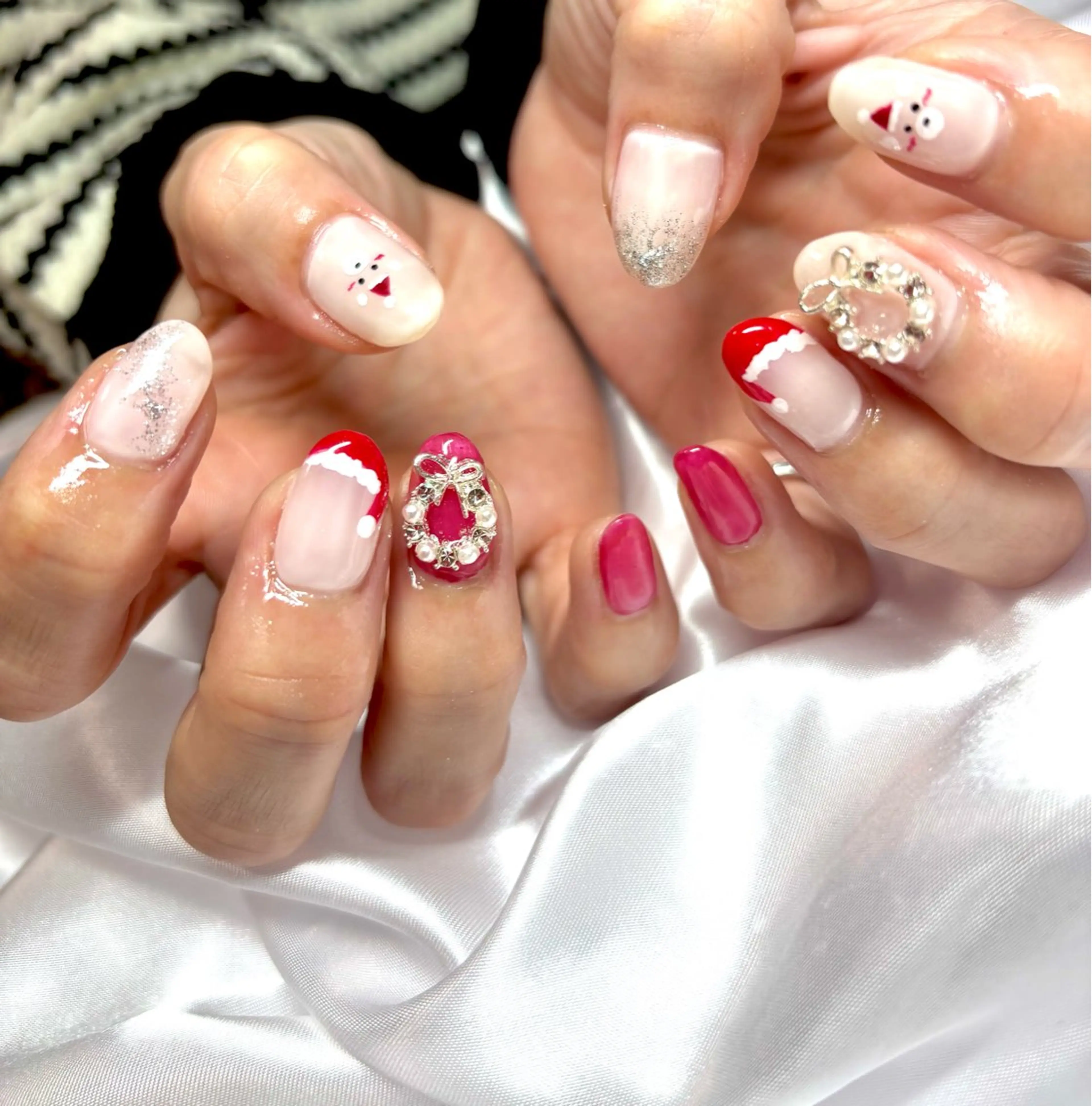 ミディアム クリスマス LOVEnail tomoのネイルデザイン