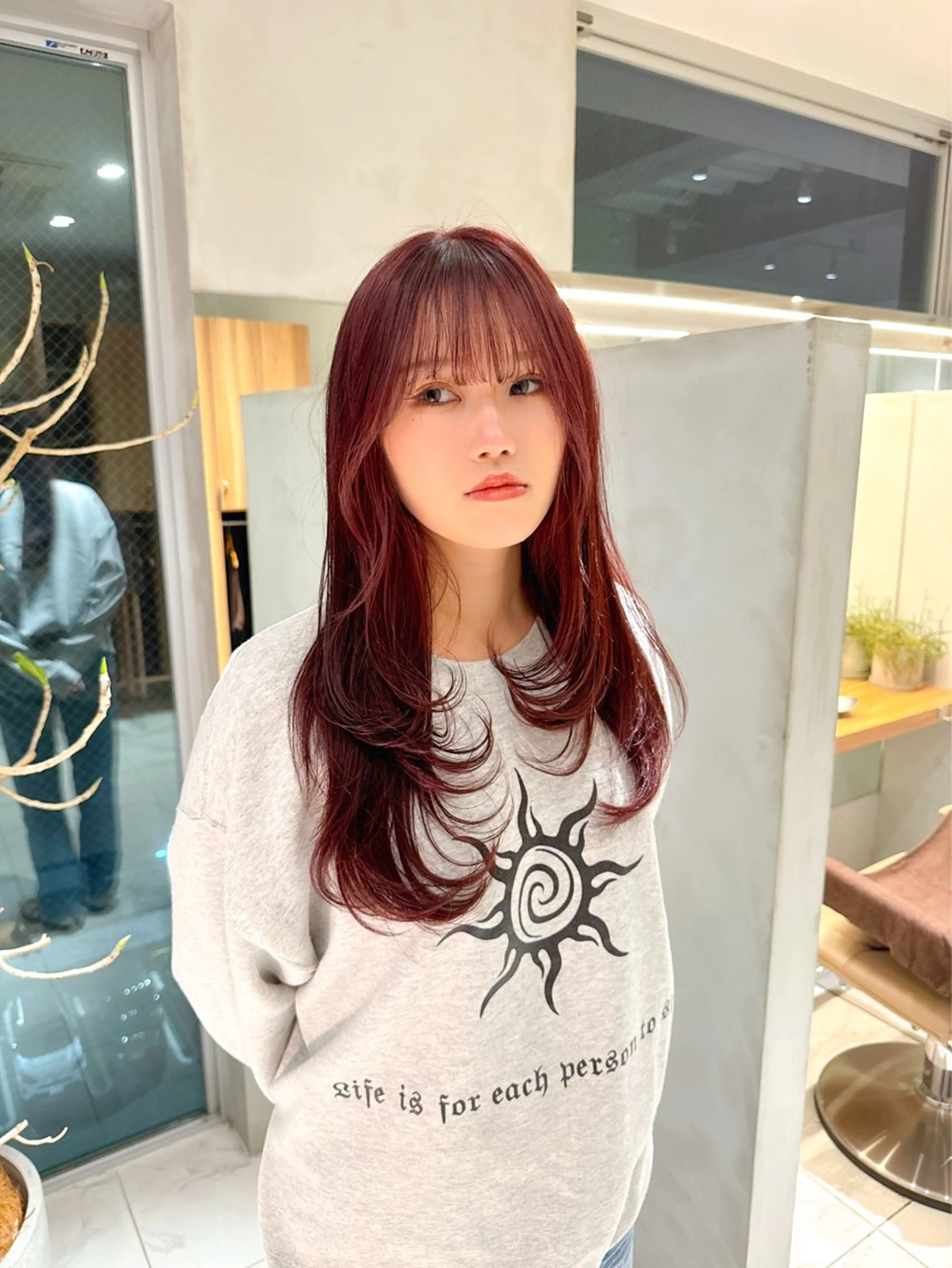 ロング カラー ヘアカラー ひかり／ショート ／似合わせカットのヘアスタイル