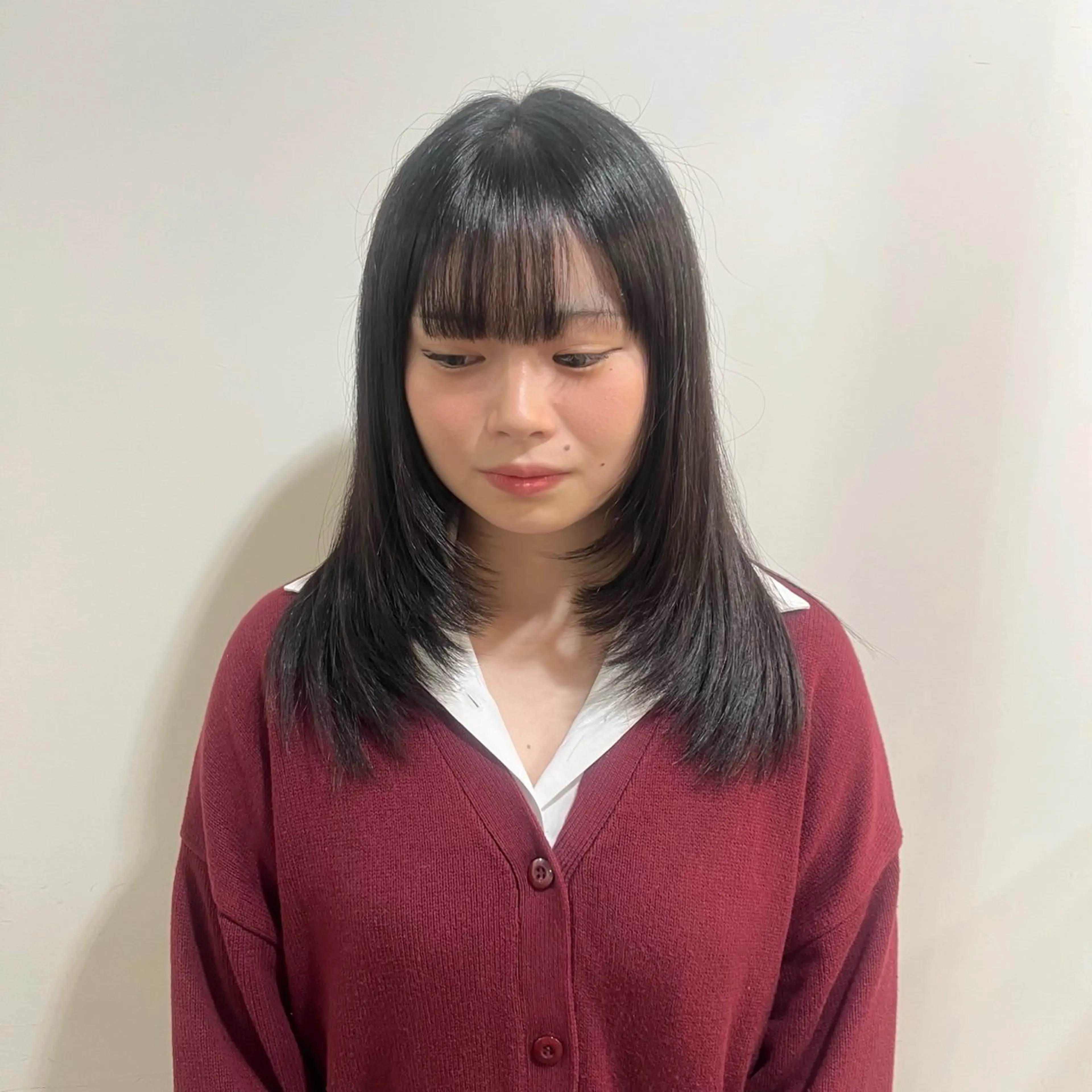 ロング レイヤーカット ロング カット やまき さきね/ボブのヘアスタイル