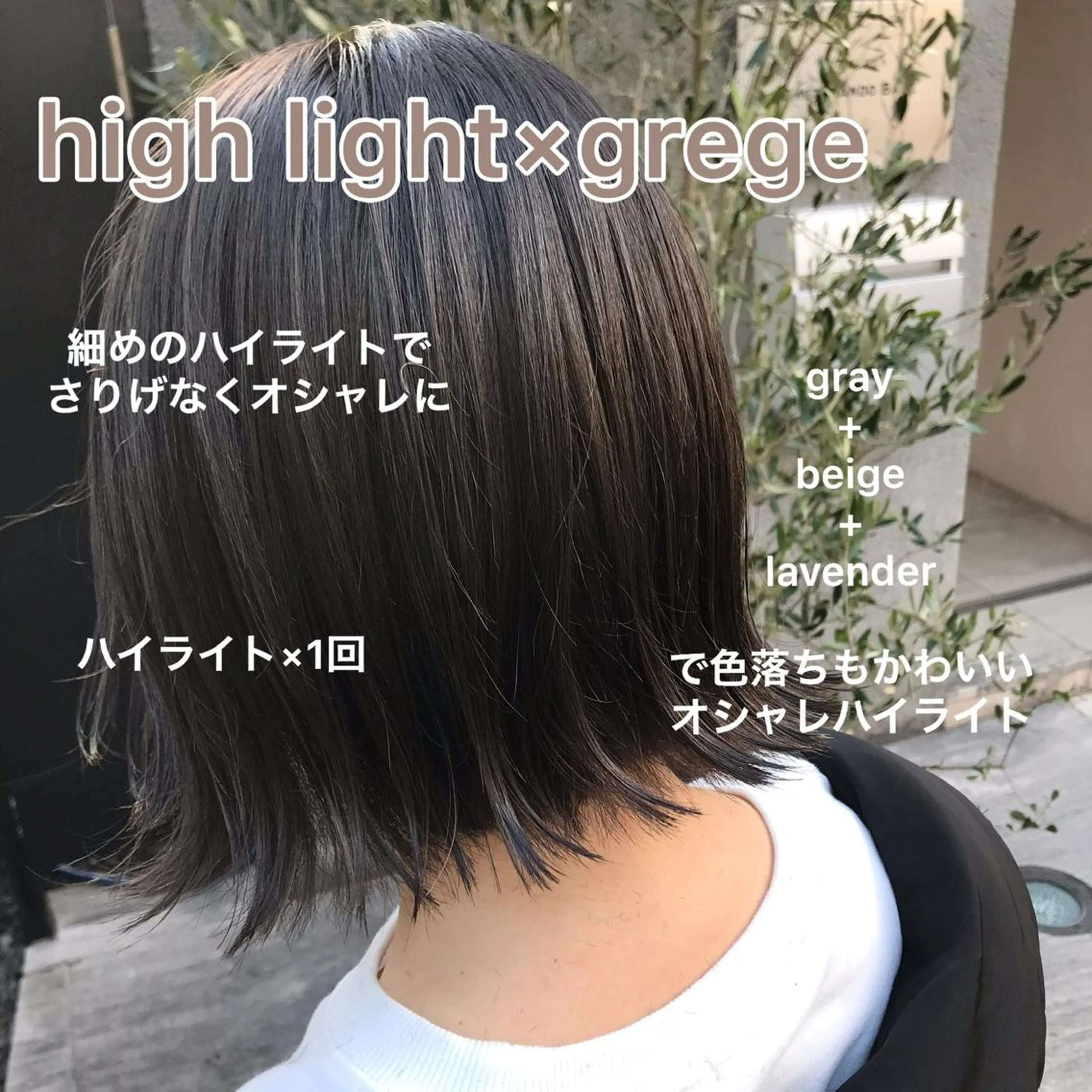 ミディアム カラー グレージュ ハイライトカラー ハイライト 赤み消し韓国ヘア レイヤー縮毛🤍渡邉のヘアスタイル