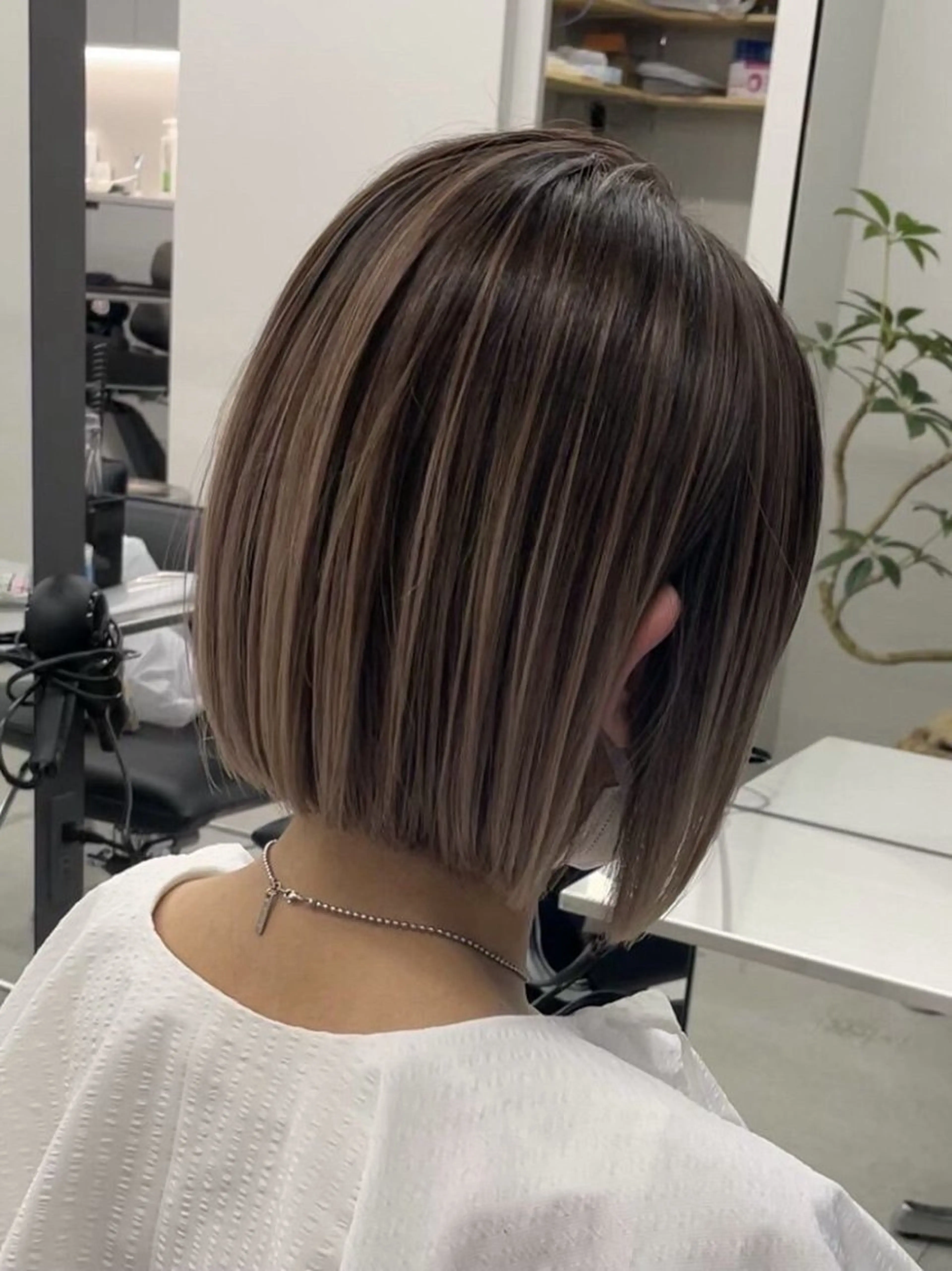 ミディアム カラー カット ヘアカラー トリートメント ハイライトNo.1☆ ゆうのヘアスタイル