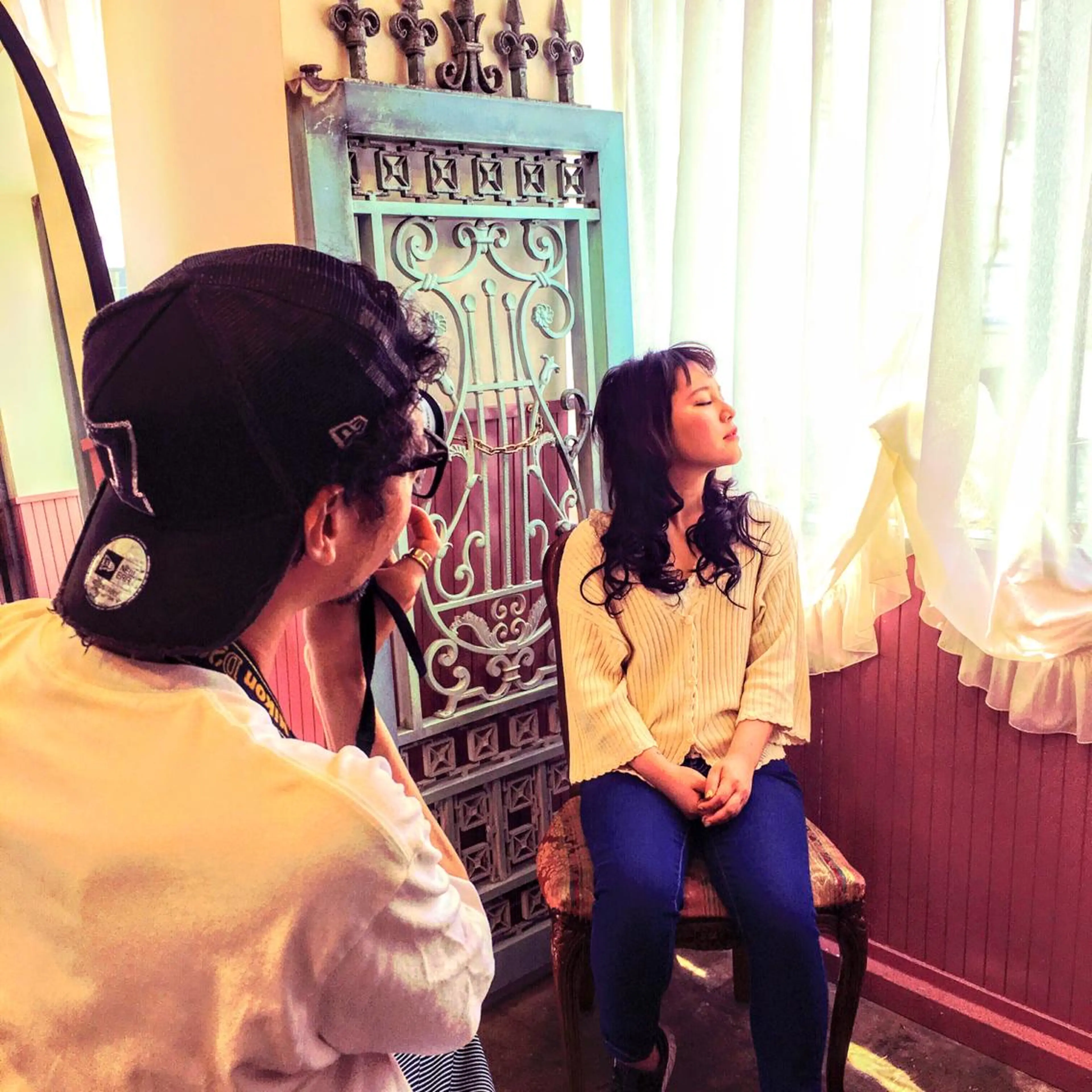 セミロング カラー パーマ ヘアアレンジ 表参道Lise おおいしおりのヘアスタイル