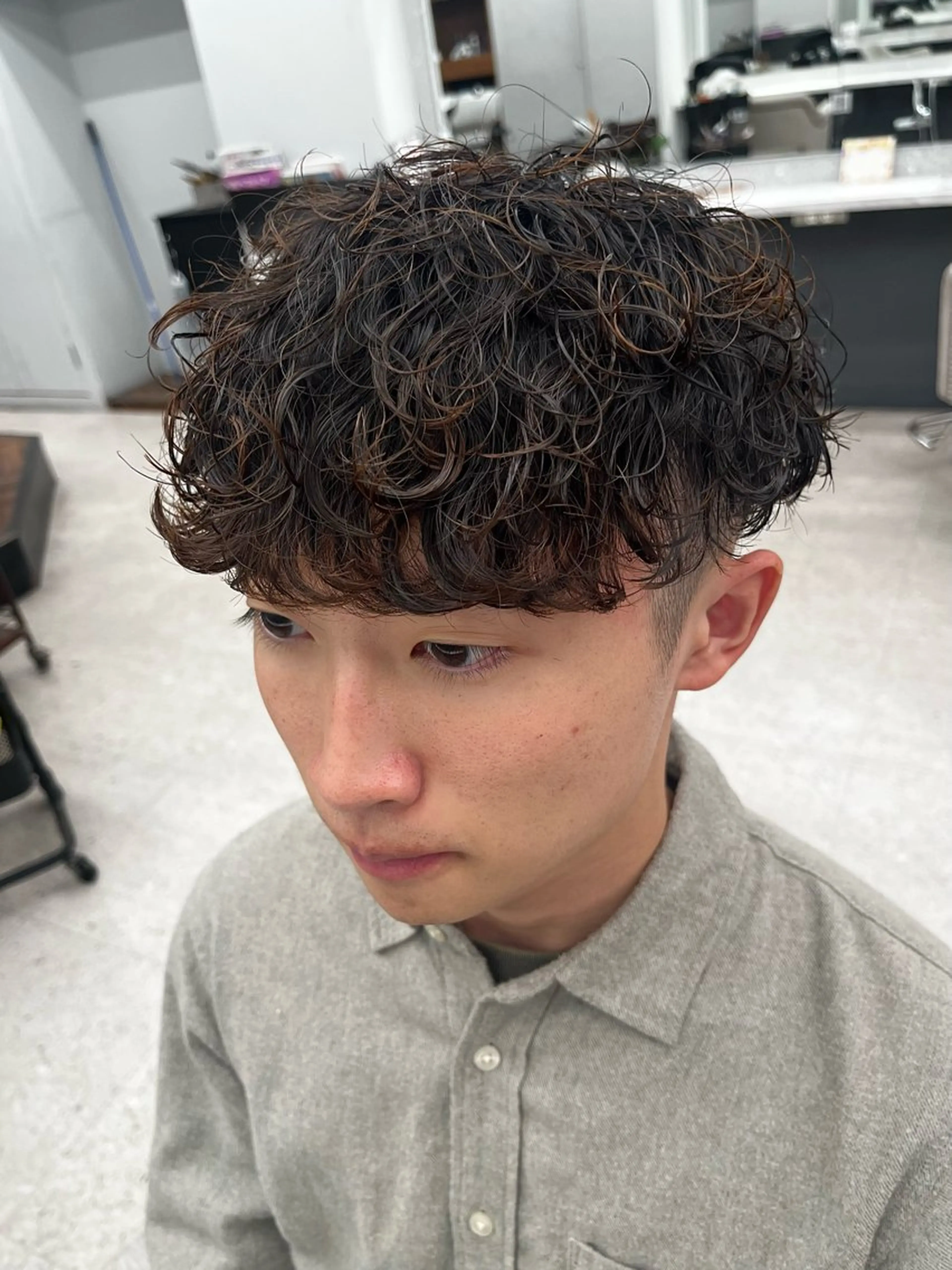 パーマ メンズ カット パーマ 🍐シャドウパーマ メンズ特化/守岡🍐のヘアスタイル