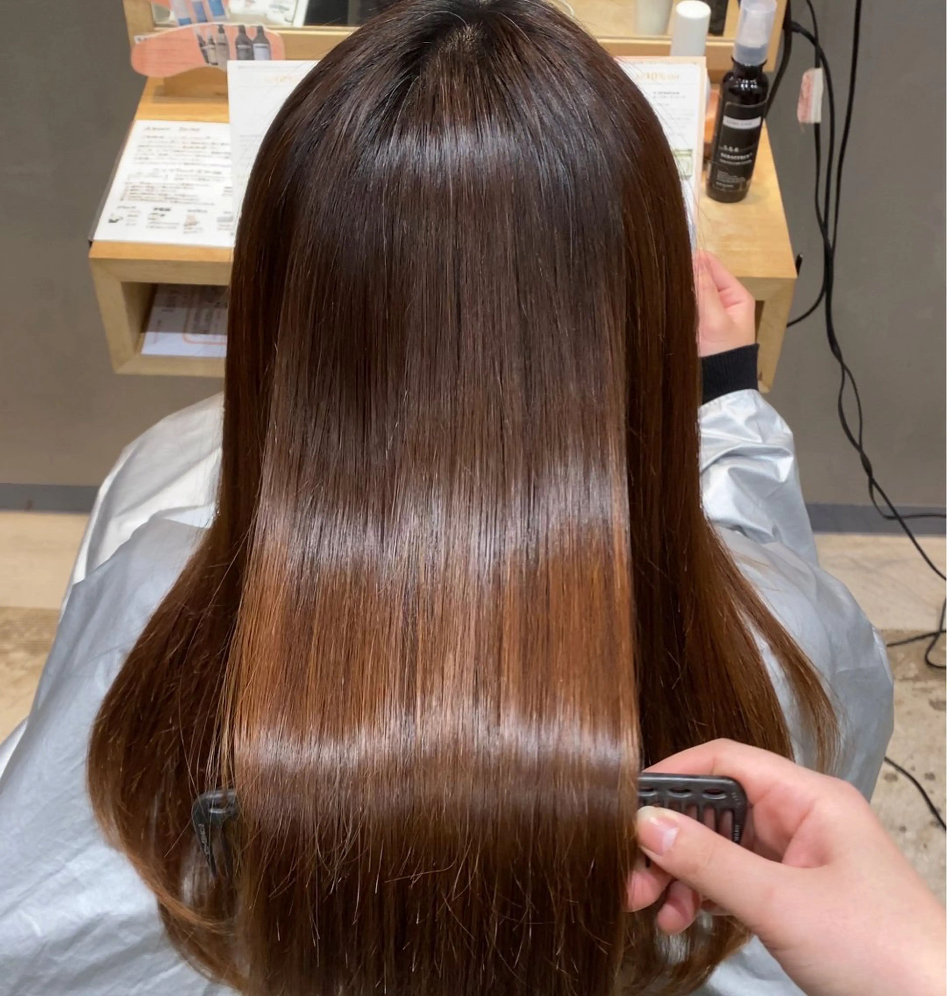 ロング 縮毛矯正 縮毛矯正 稲田 ことみのヘアスタイル