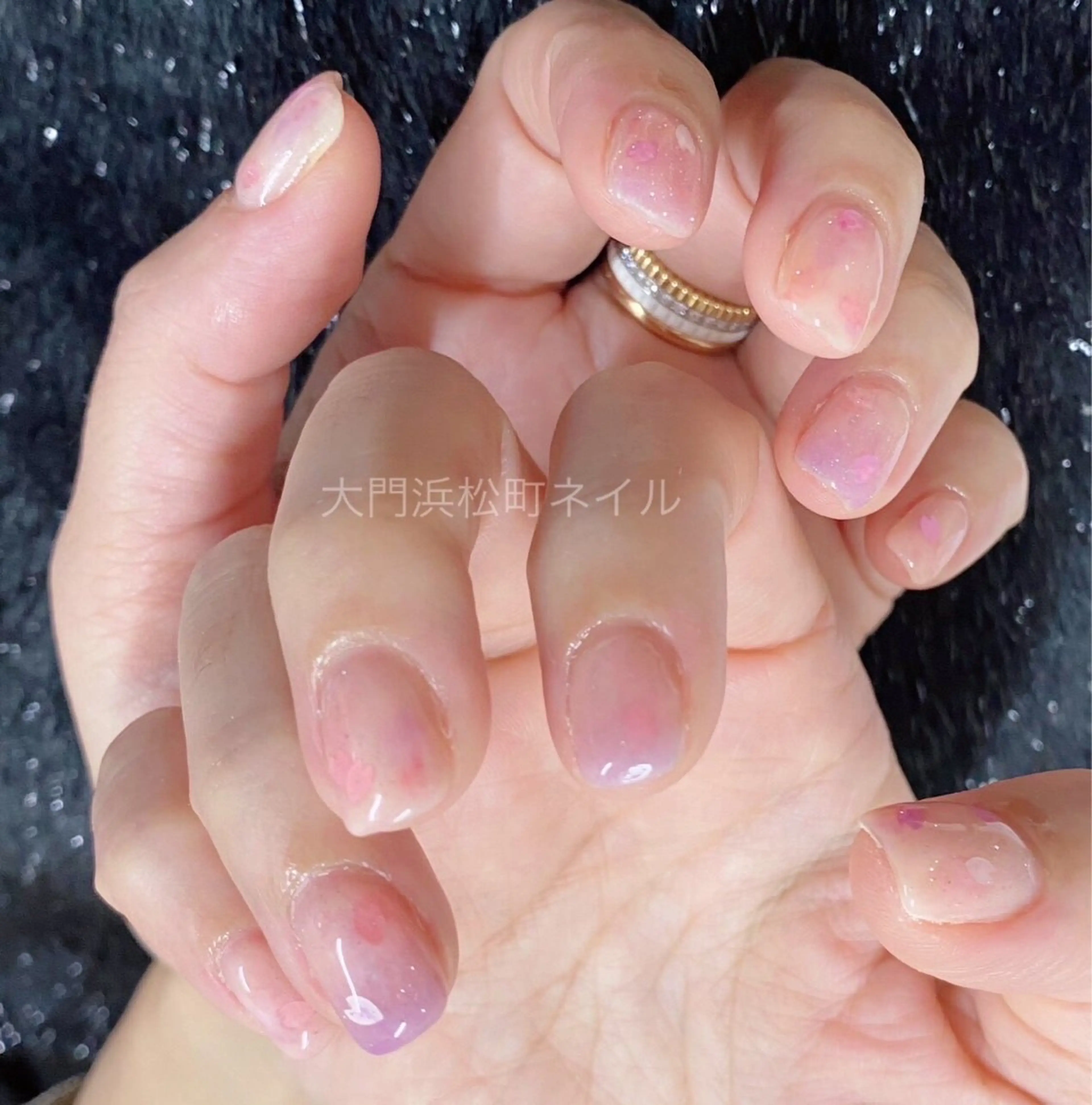 ネイル フレンチネイル ガラスフレンチ グラデーション マグネットネイル ミラーネイル ハンドネイル ハンドケア 大門浜松町 ネイルのネイルデザイン